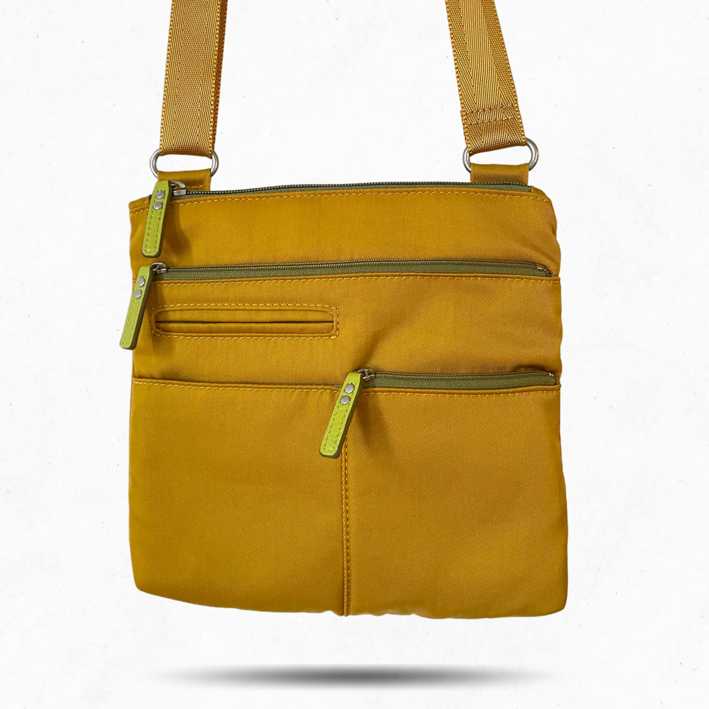 PETE - Canary x Olive | Multi-Pocket Shoulder Bag | Mini
