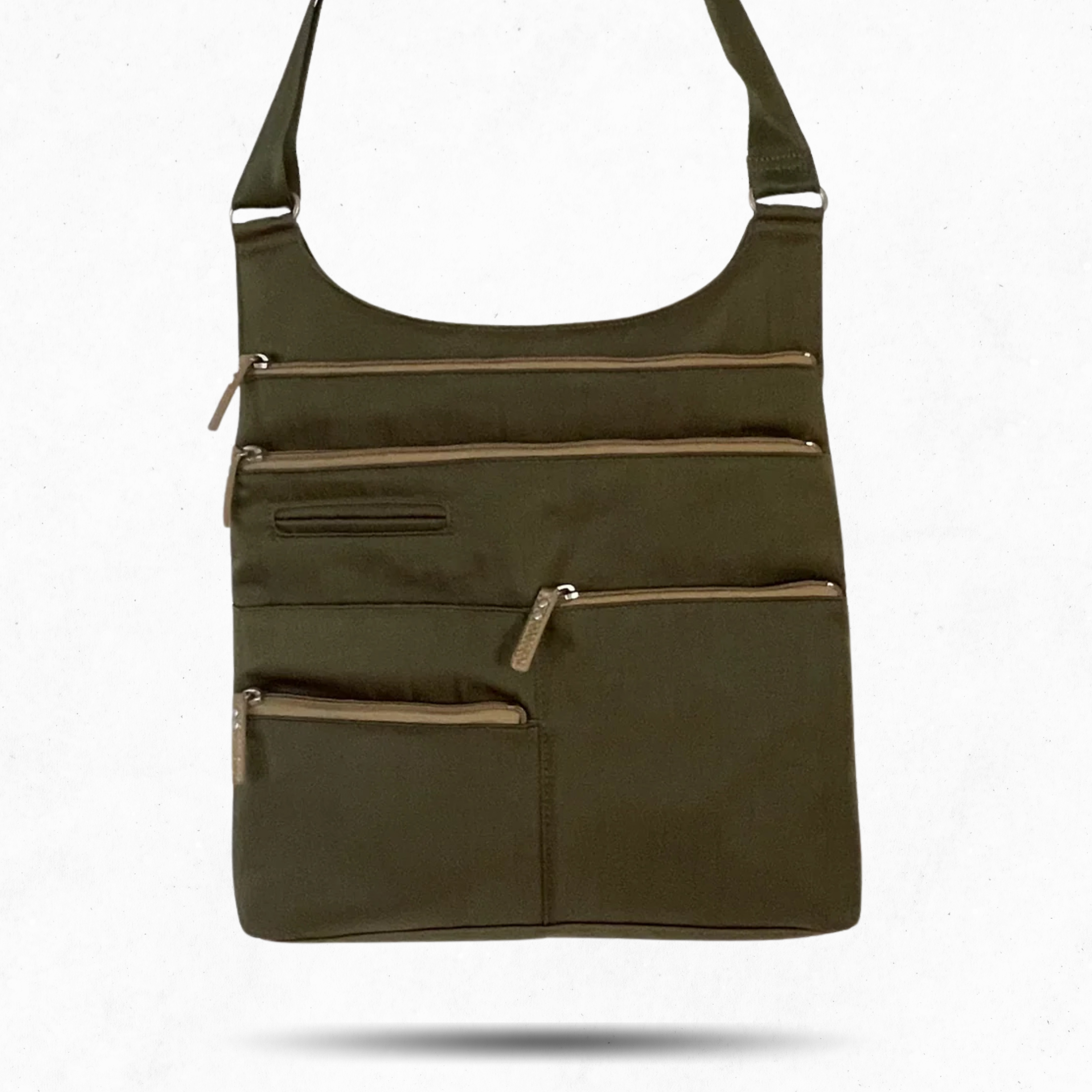 LUCY - Willow x Gold | Multi-Pocket Shoulder Bag | Large