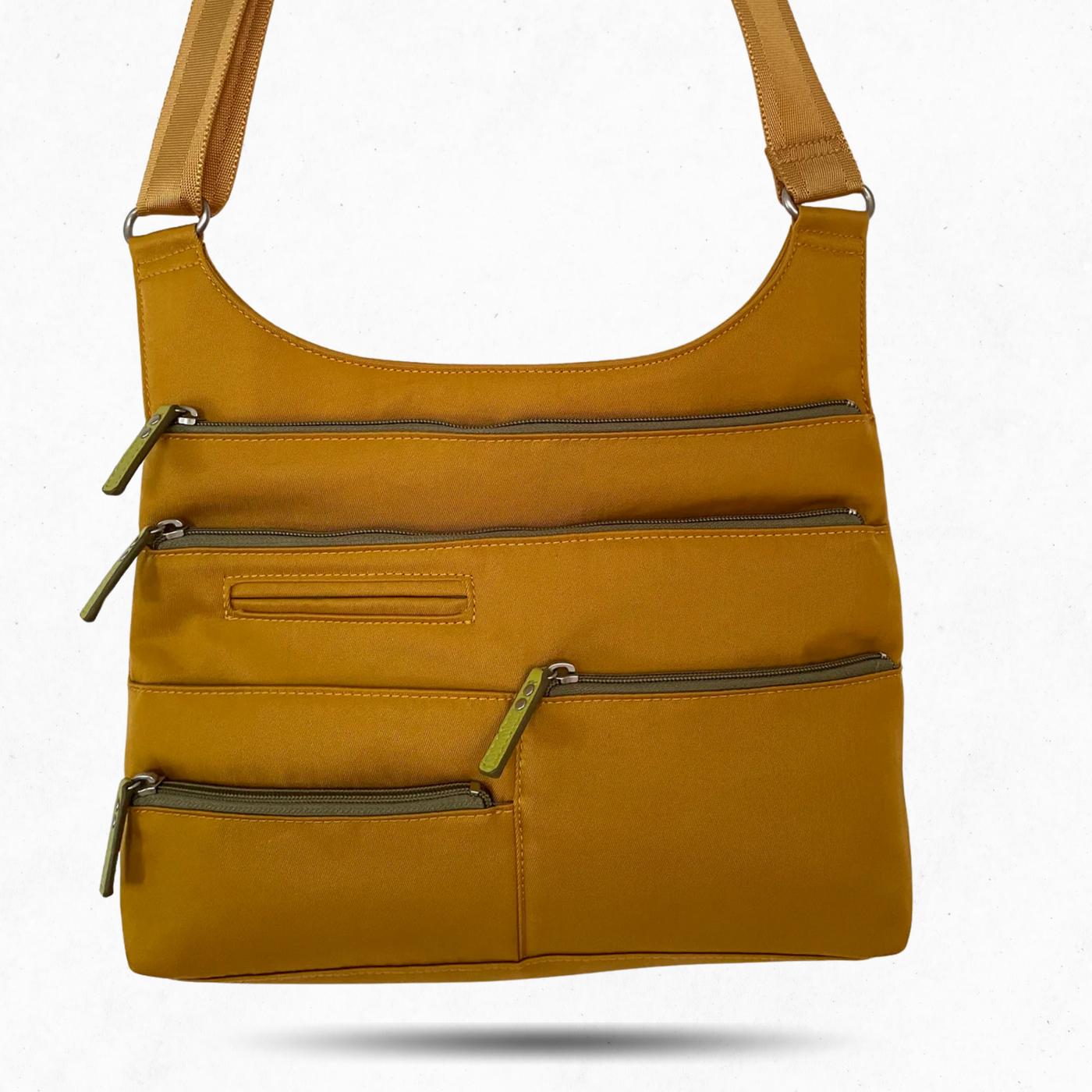 【Herve】 BEA SHOULDER BAG 3色 TEELA - Canary x Olive | Multi-Pocket Shoulder Bag | Medium