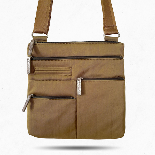 NICO - Ochre x Charcoal | Multi-Pocket Shoulder Bag | Small