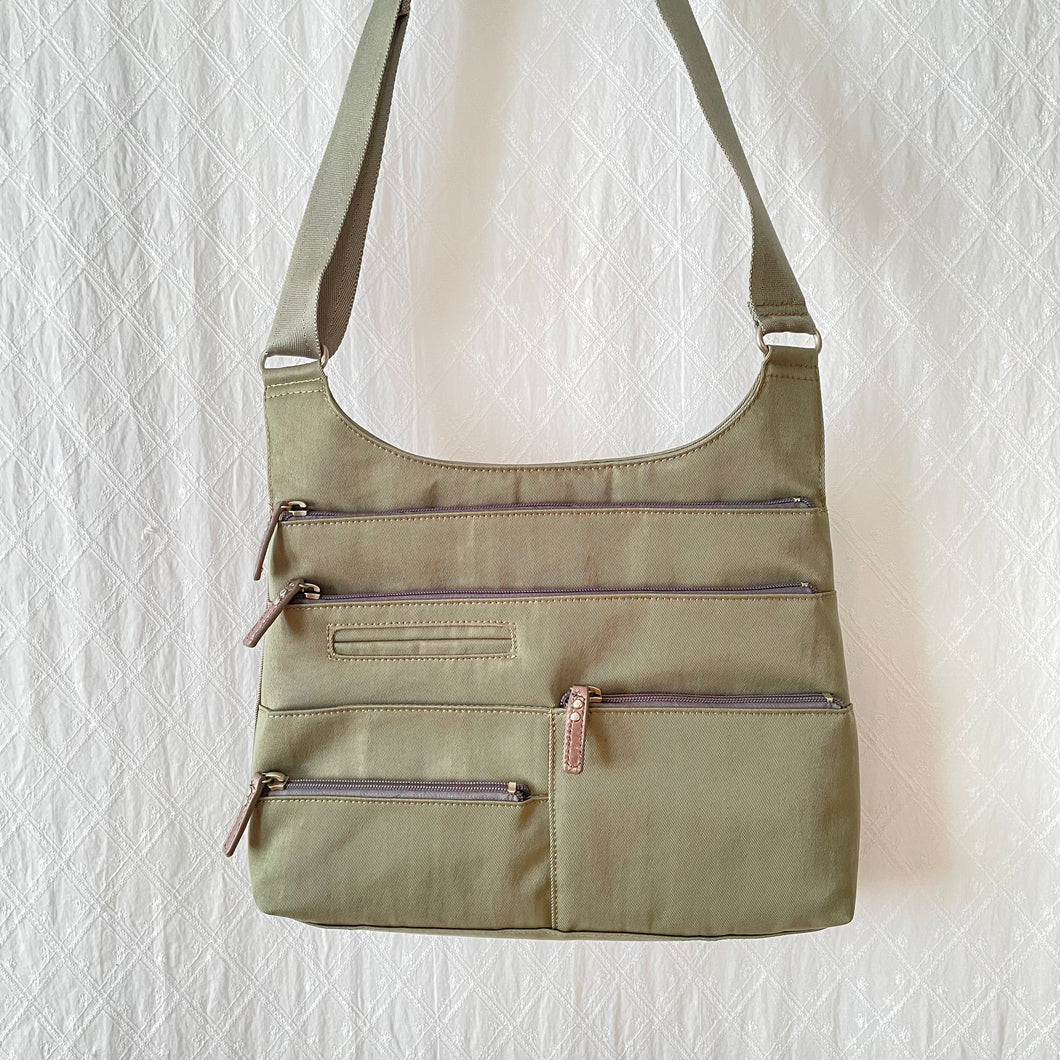 TEELA - Fern Green x Grey | Multi-Pocket Shoulder Bag | Medium | SS2023