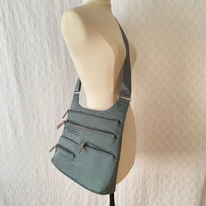 TEELA - Steel Blue/Grey | Multi-Pocket Shoulder Bag | Medium