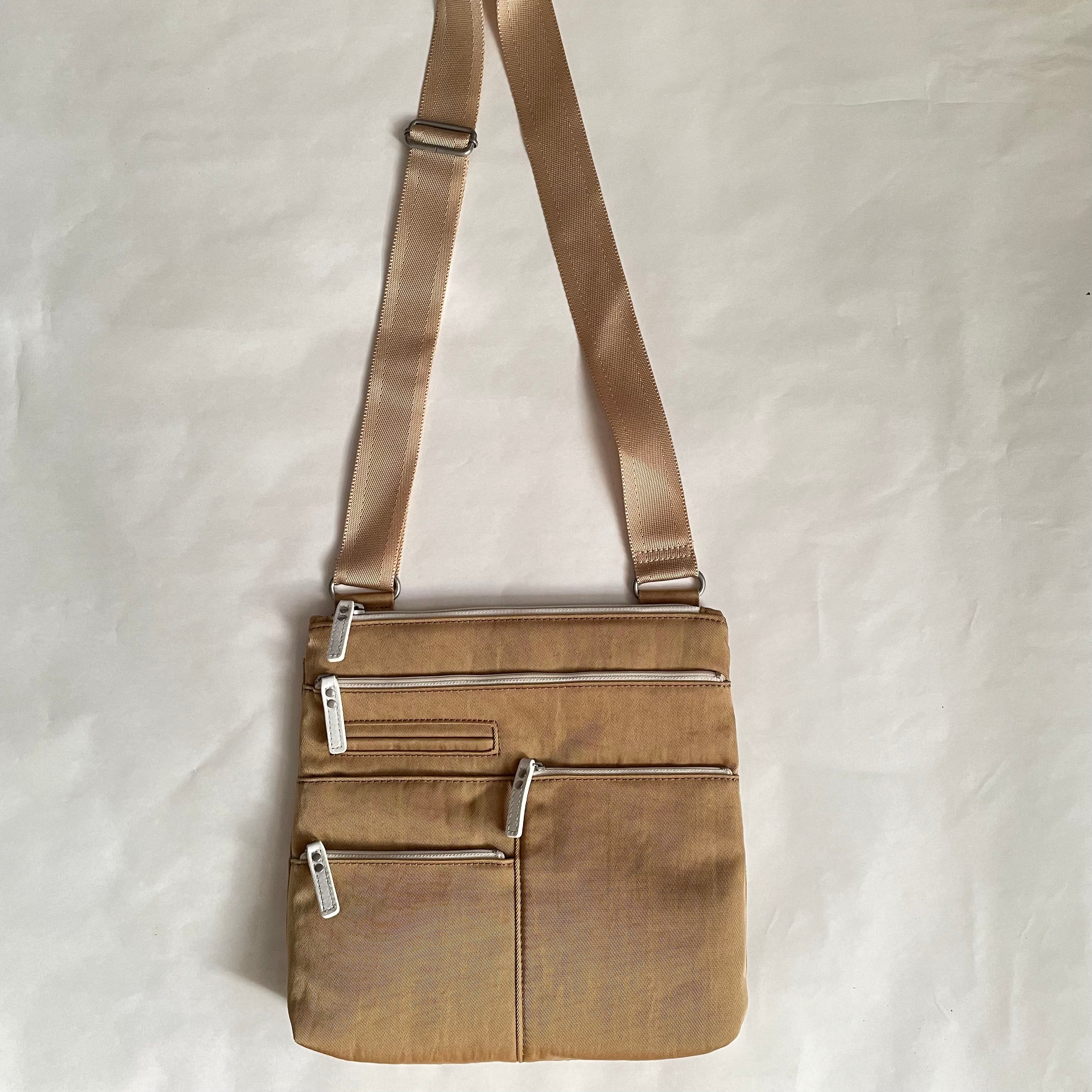 NICO - Rattan x White | Multi-Pocket Shoulder Bag | Small