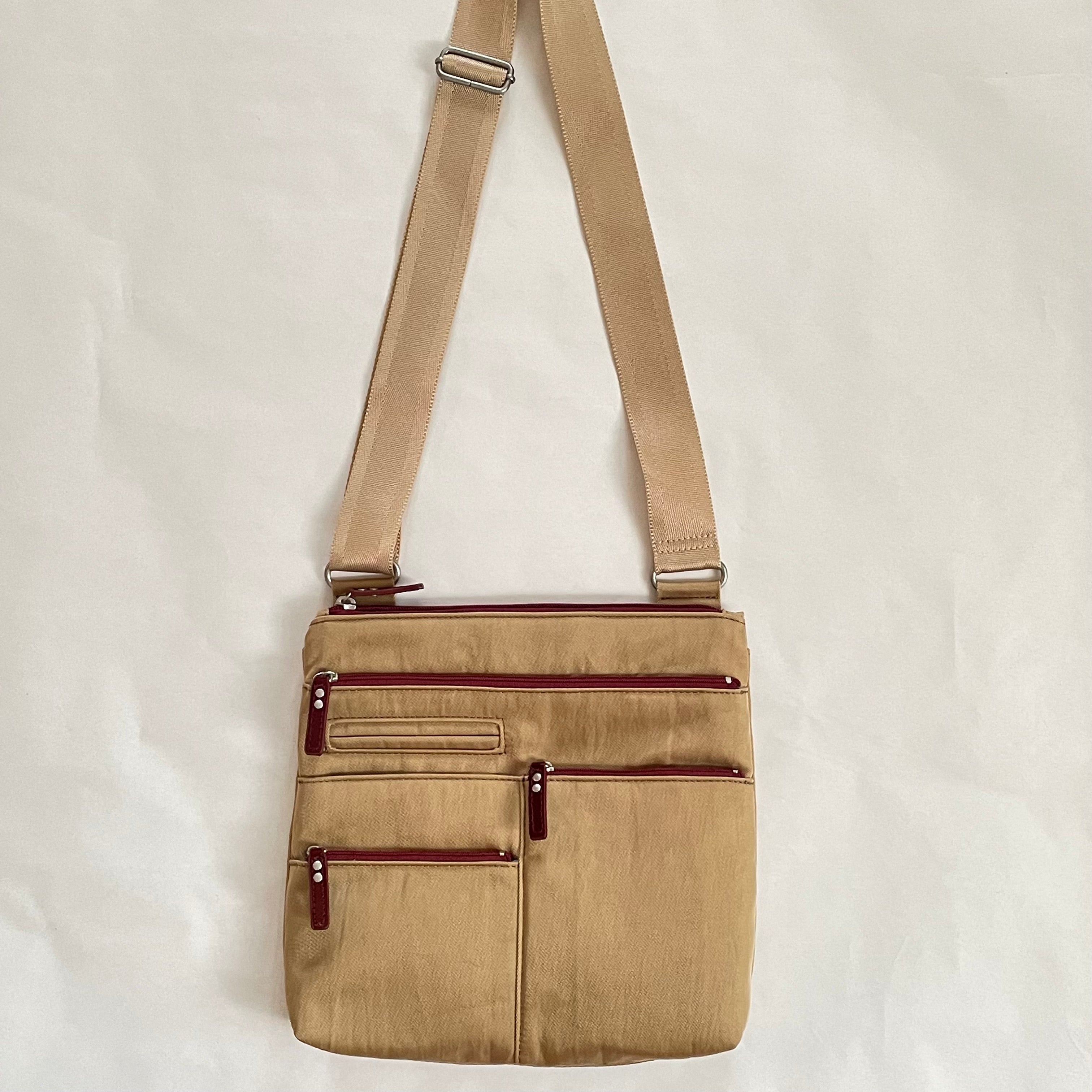 NICO - Rattan x Red | Multi-Pocket Shoulder Bag | Small