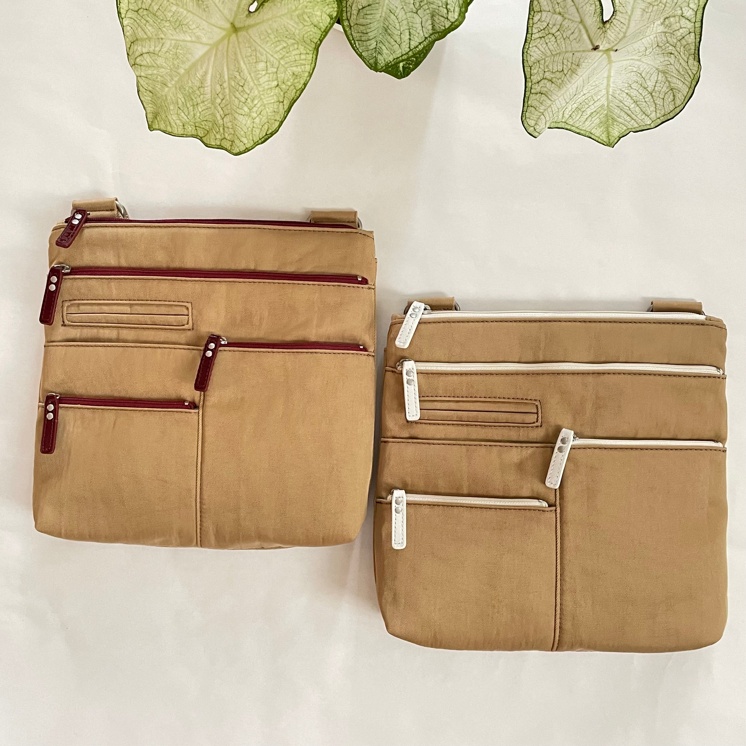 NICO - Rattan x White | Multi-Pocket Shoulder Bag | Small