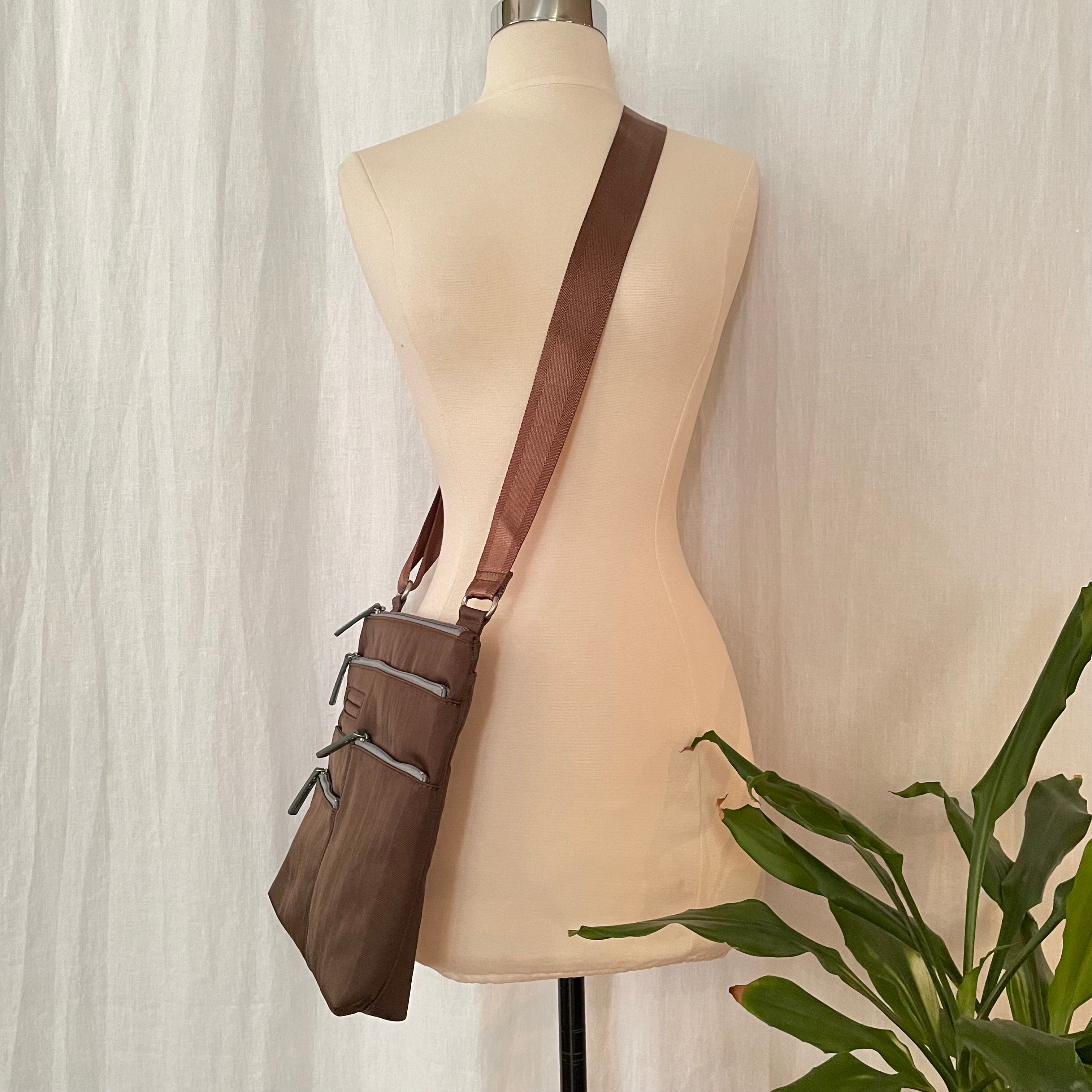 NICO - Mocha x Sage | Multi-Pocket Shoulder Bag | Small