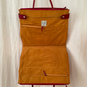 Premium Collection | Cotton Nylon Corduroy Mix Organized Bag | Wine