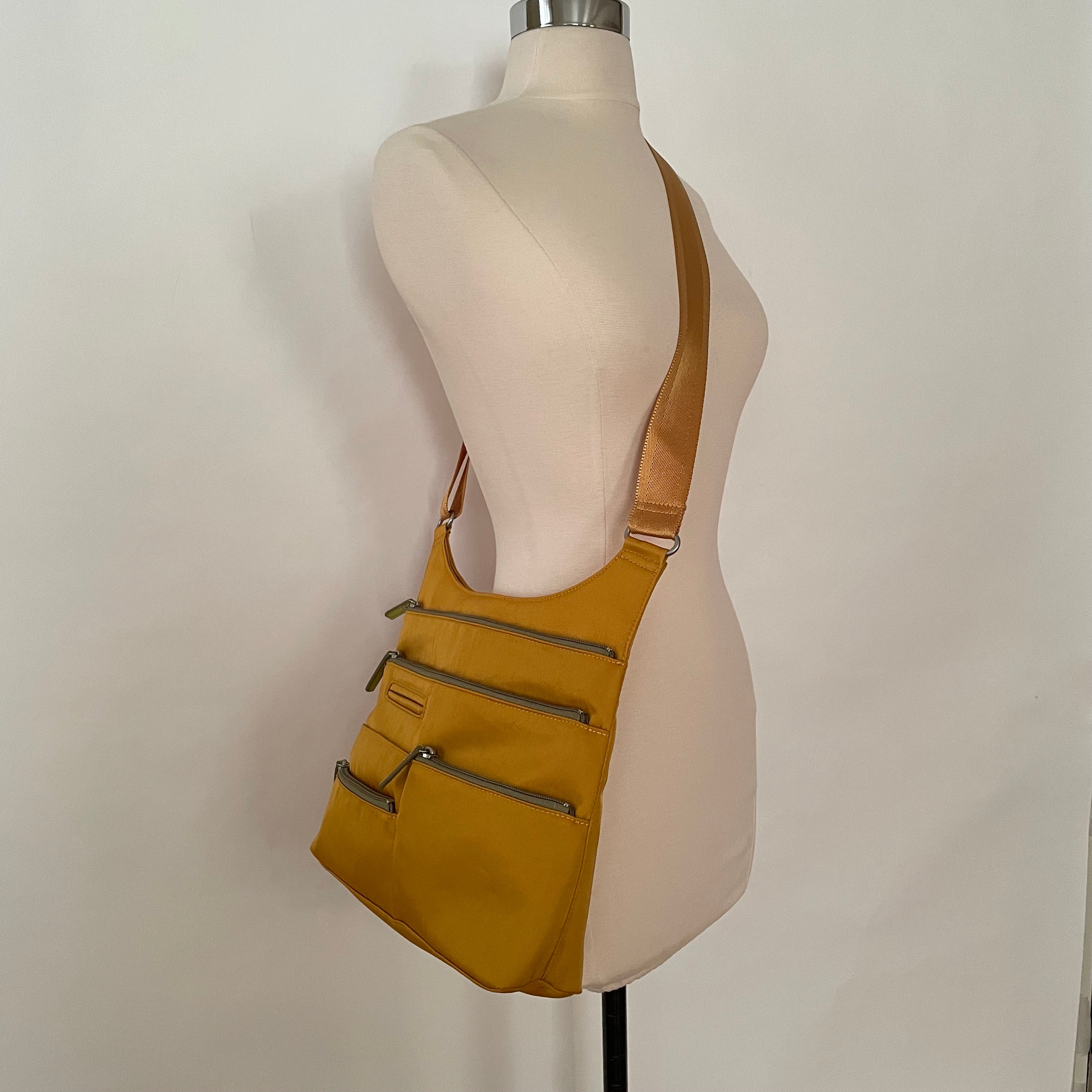 TEELA - Canary x Olive | Multi-Pocket Shoulder Bag | Medium