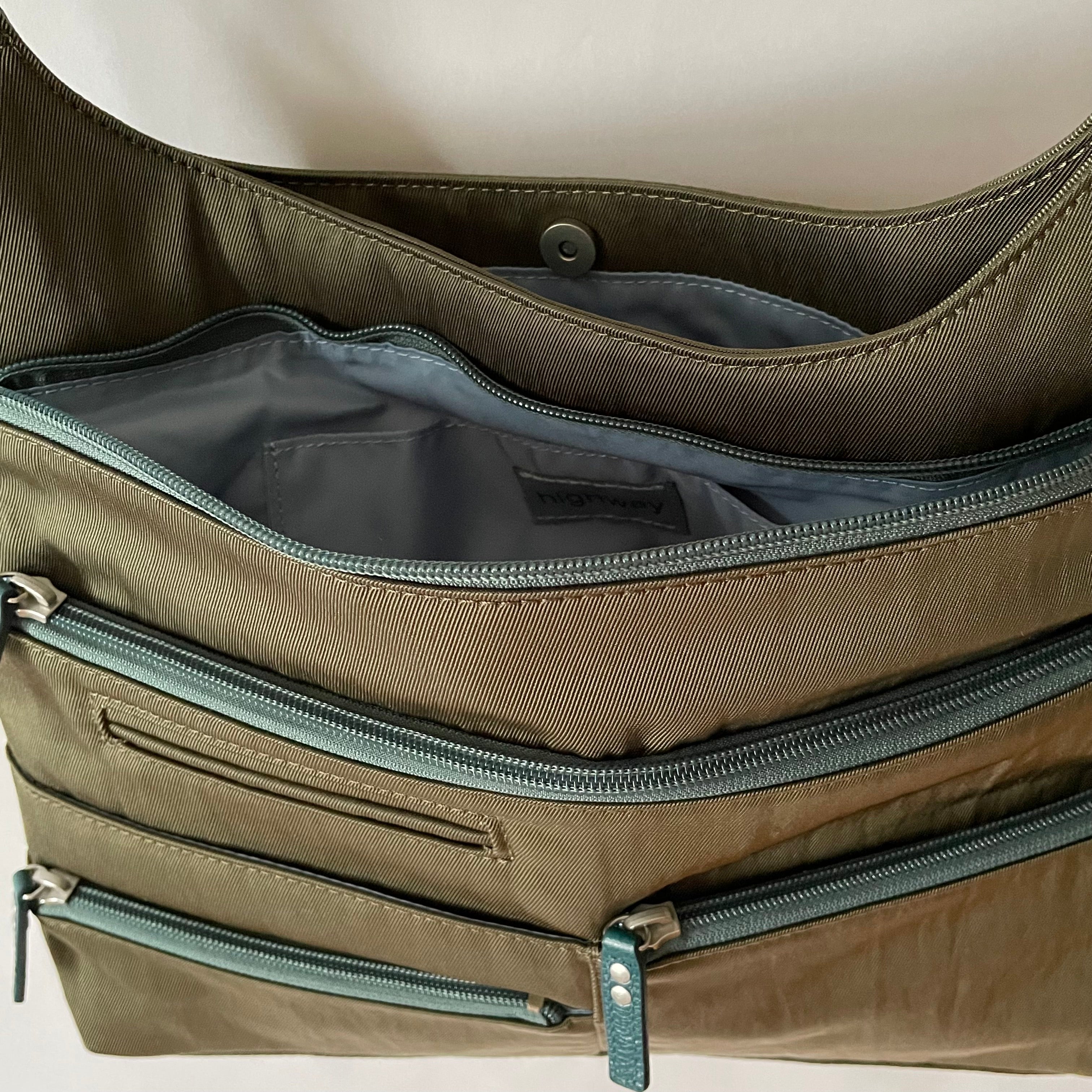 TEELA - Willow x Azure | Multi-Pocket Shoulder Bag | Medium