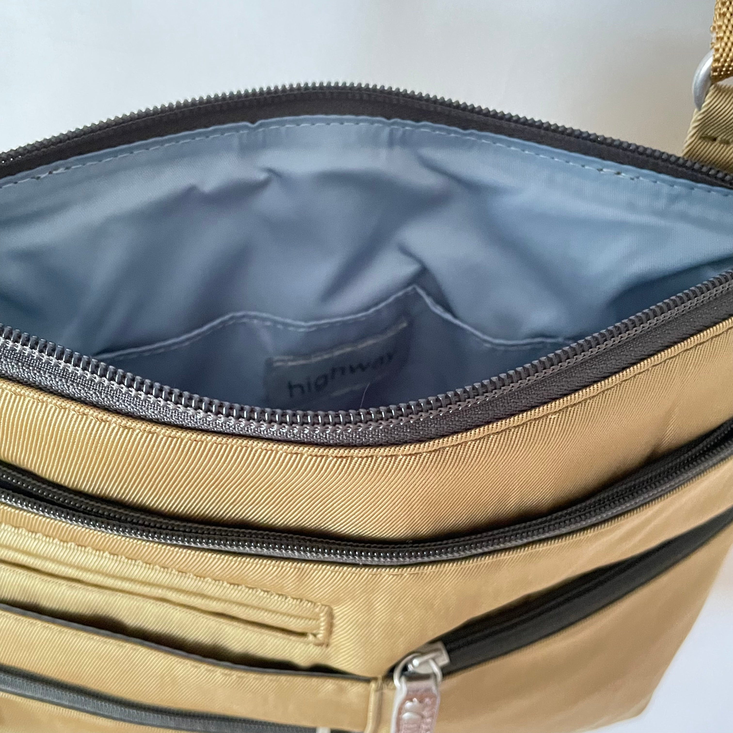 NICO - Ochre x Charcoal | Multi-Pocket Shoulder Bag | Small