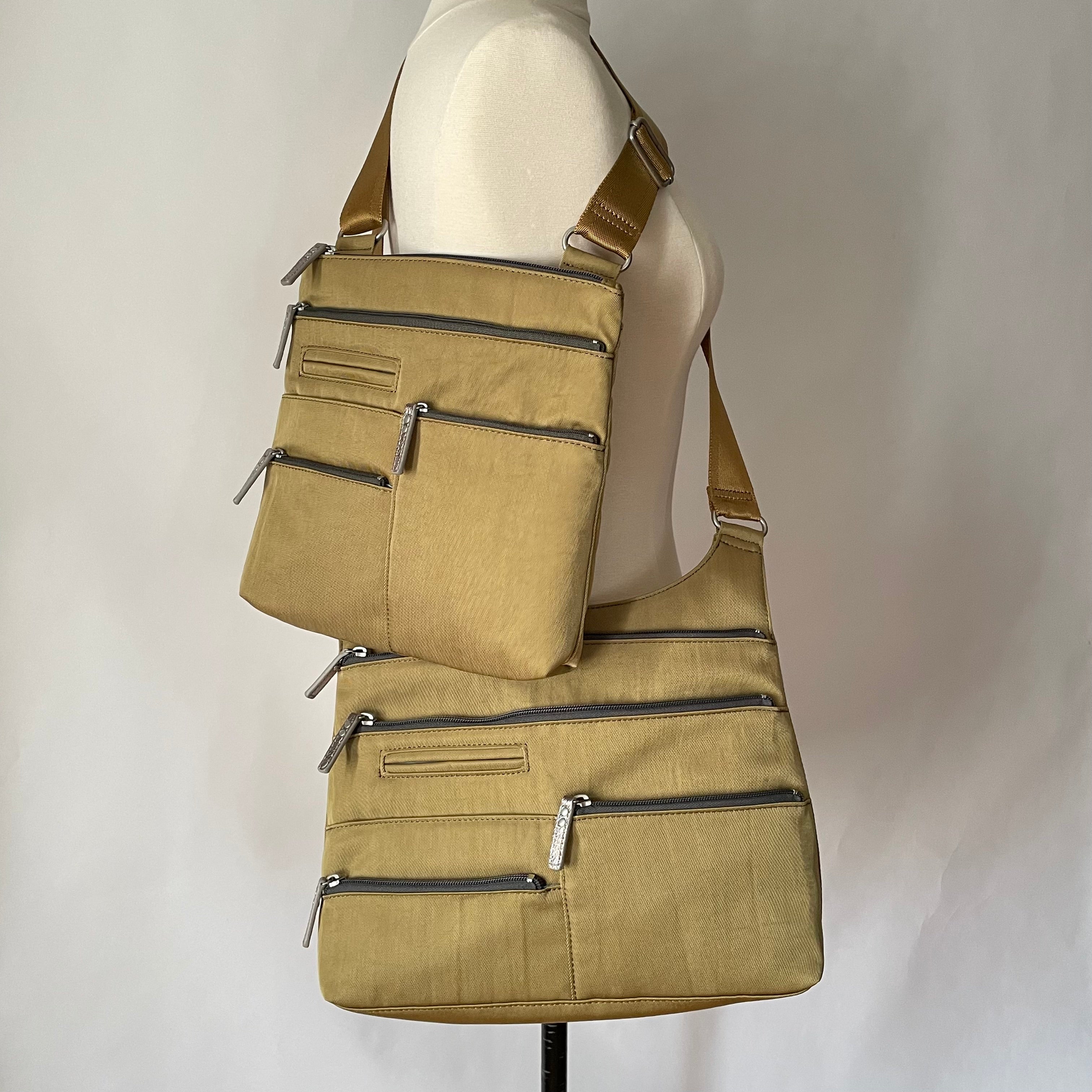 TEELA - Ochre x Charcoal | Multi-Pocket Shoulder Bag | Medium
