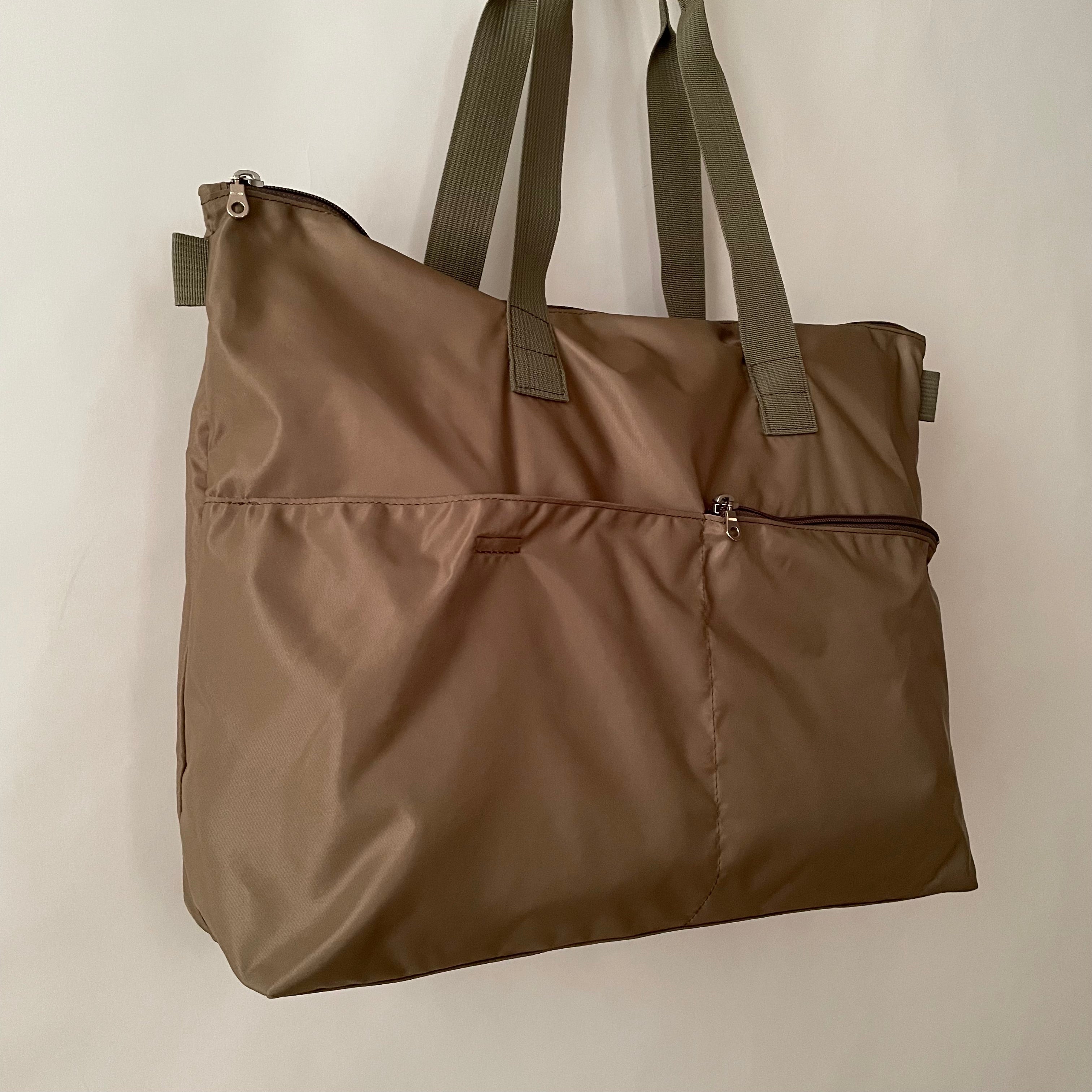 NOVA - Khaki | Nylon Tote Bag | Large
