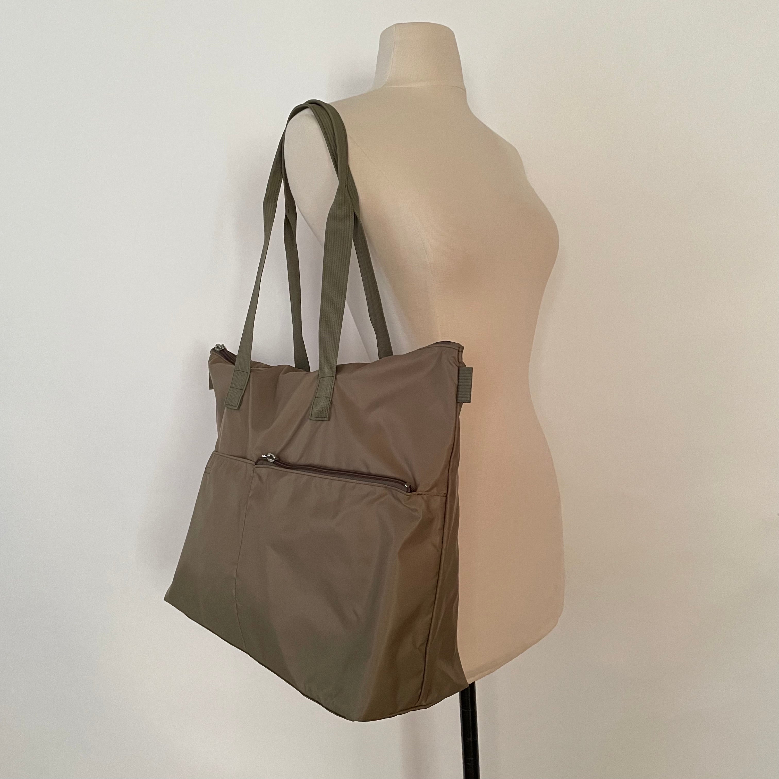 NOVA - Khaki | Nylon Tote Bag | Large