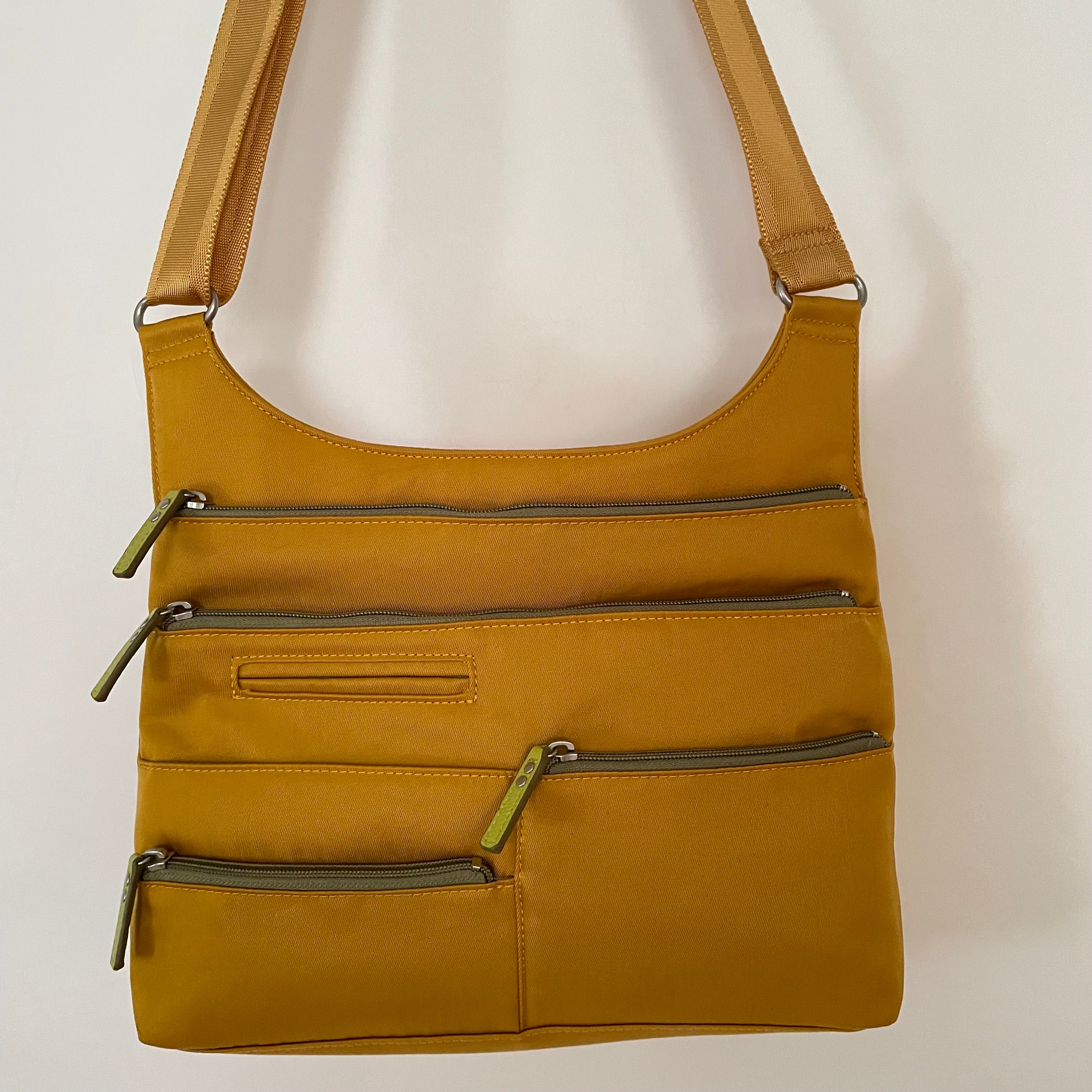 TEELA - Canary x Olive | Multi-Pocket Shoulder Bag | Medium