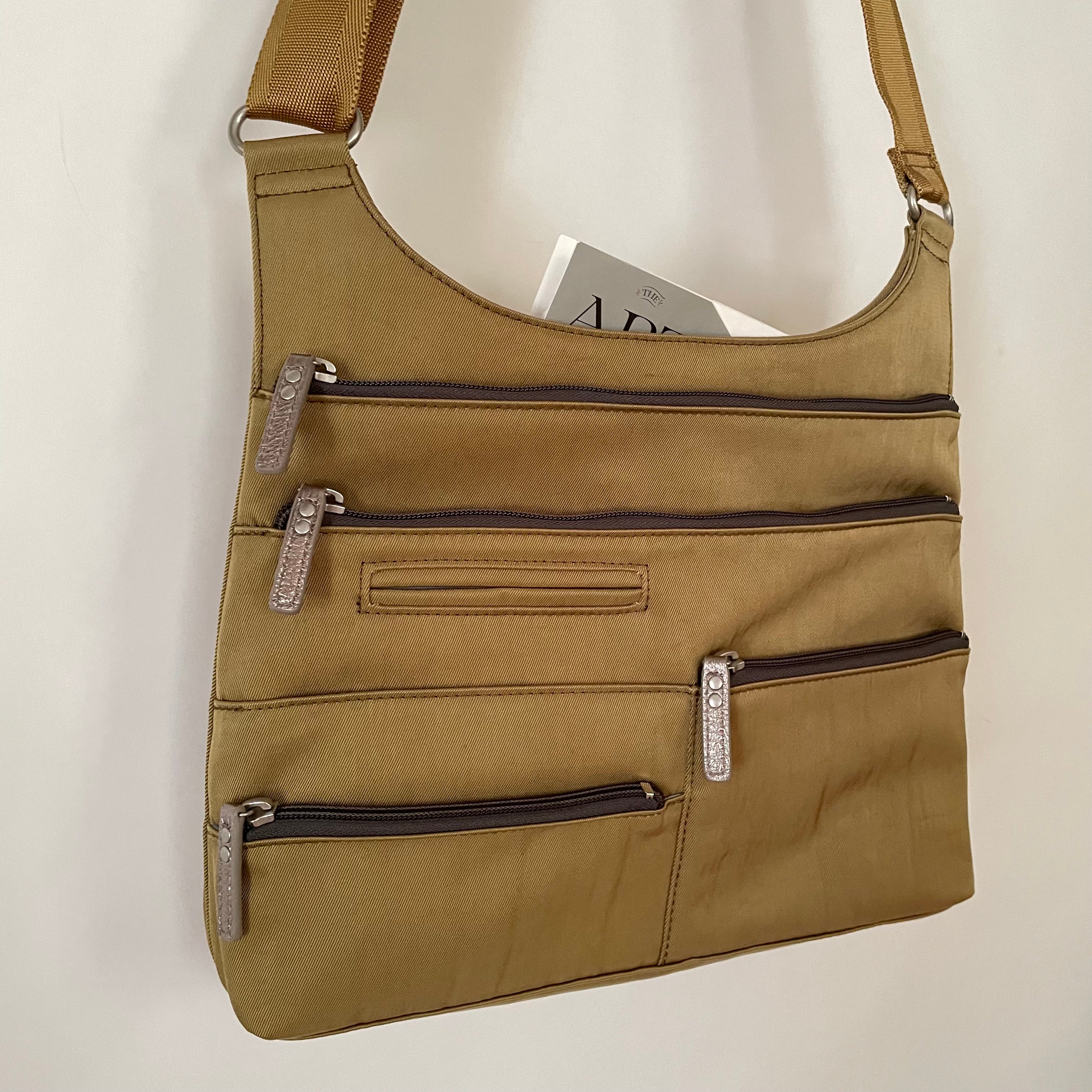 TEELA - Ochre x Charcoal | Multi-Pocket Shoulder Bag | Medium