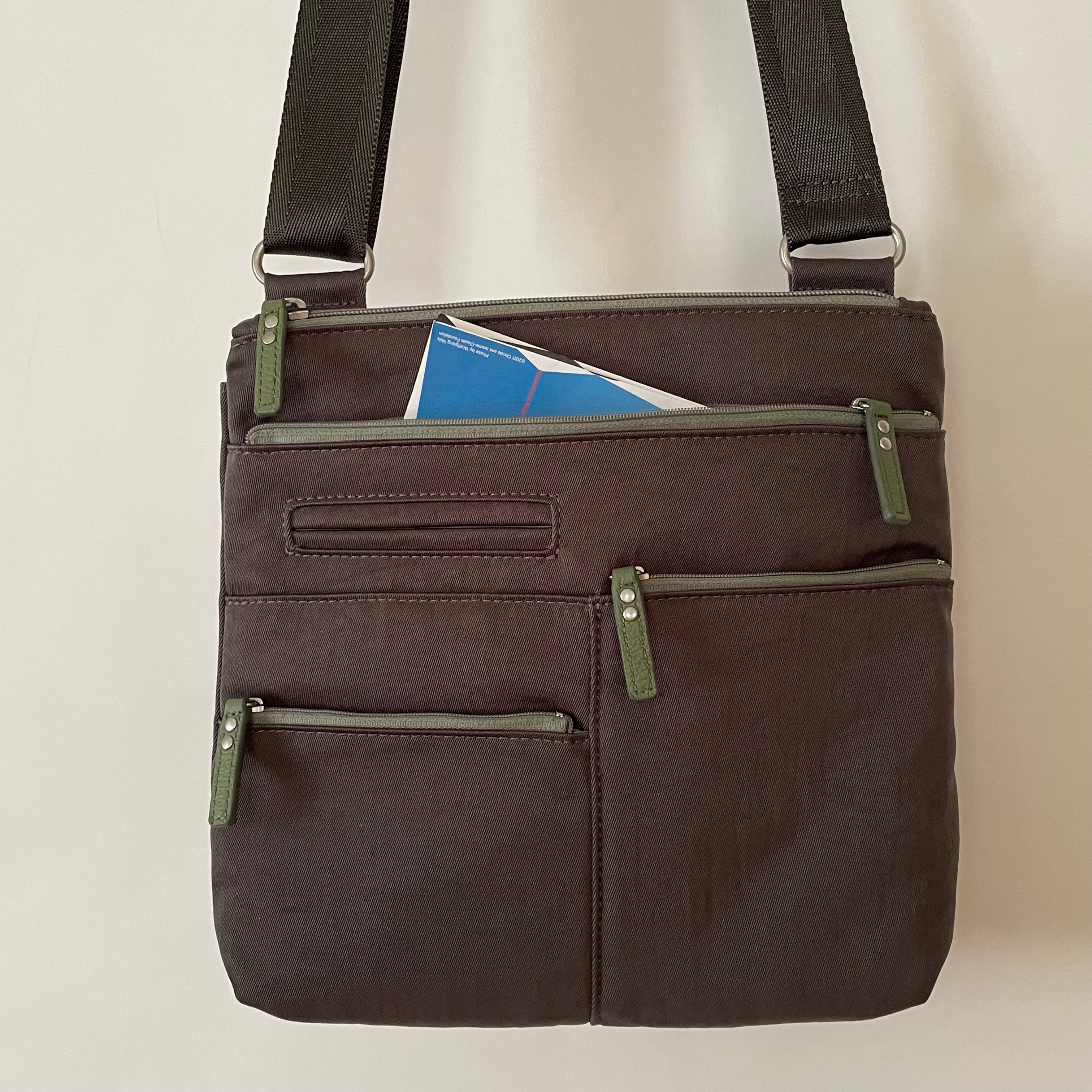 NICO - Grey x Sage | Multi-Pocket Shoulder Bag | Small