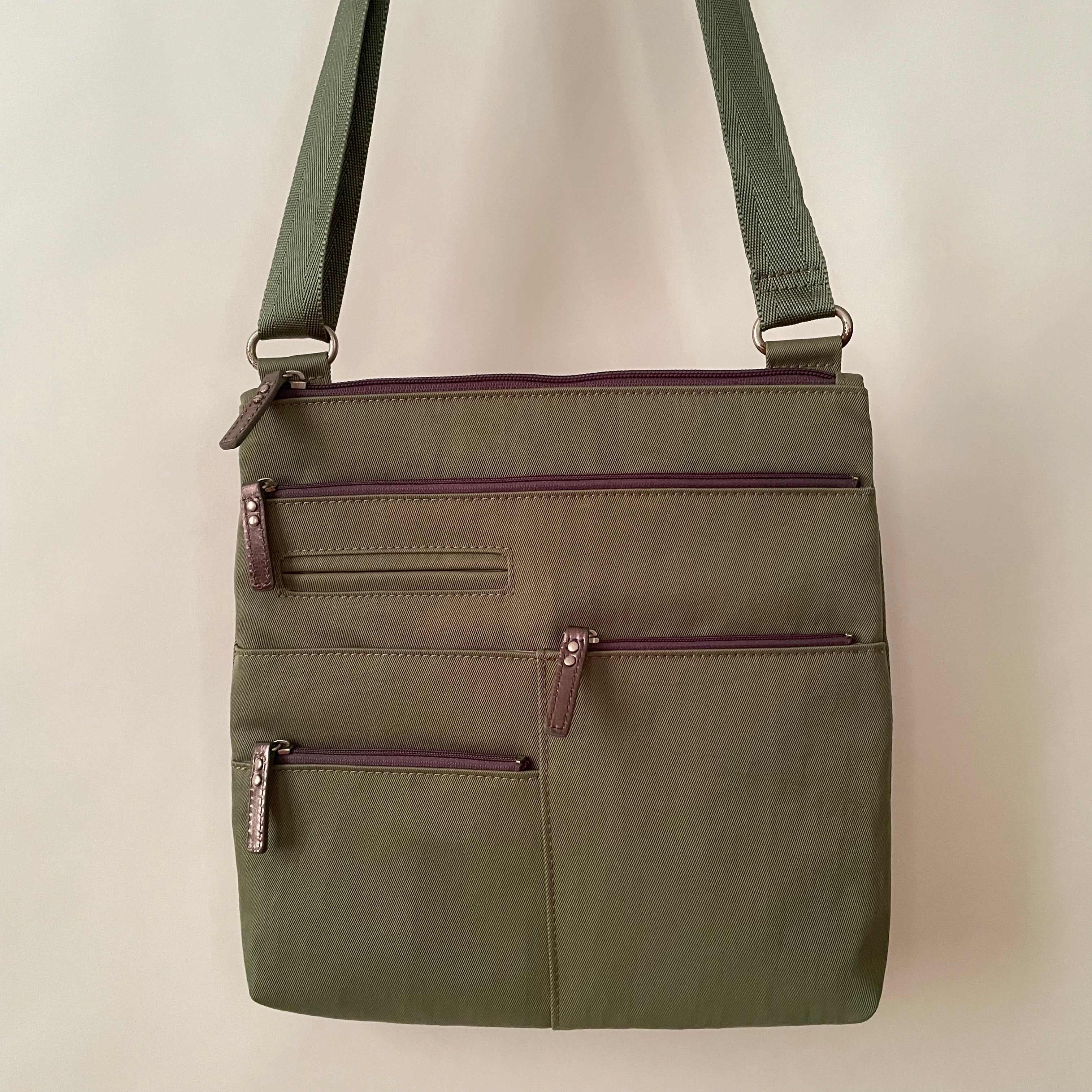 NICO - Pine x Grey | Multi-Pocket Shoulder Bag | Small