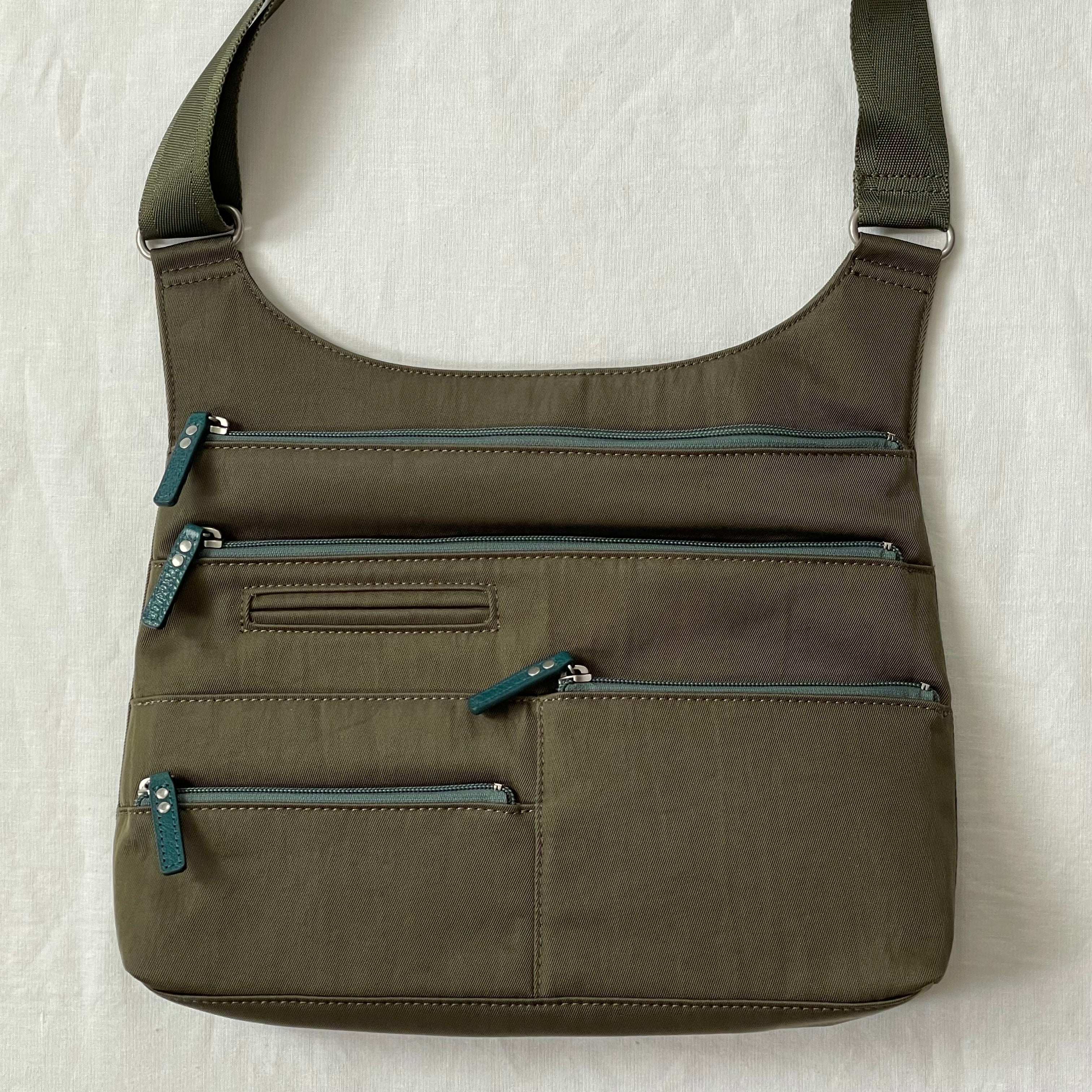 TEELA - Willow x Azure | Multi-Pocket Shoulder Bag | Medium