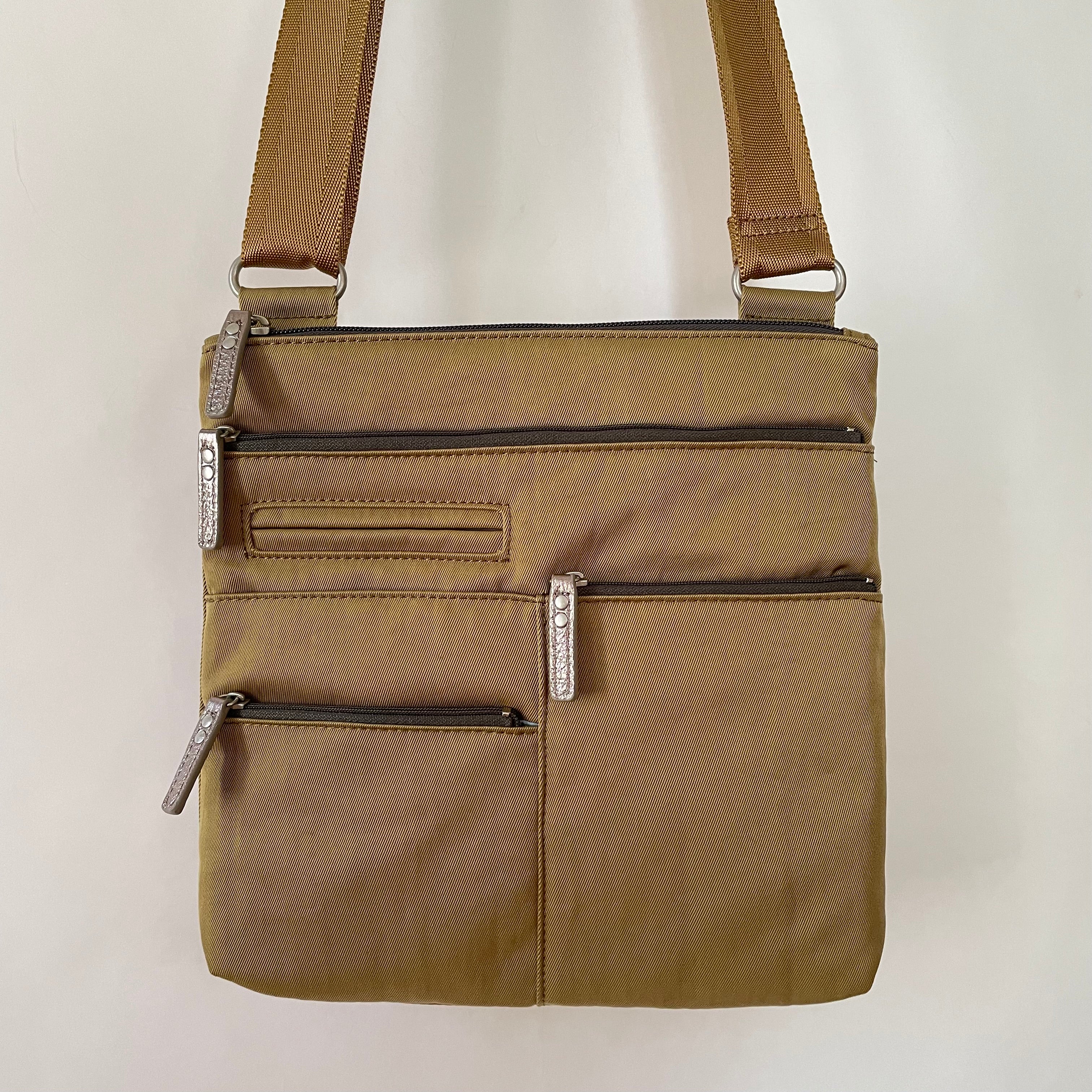 NICO - Ochre x Charcoal | Multi-Pocket Shoulder Bag | Small
