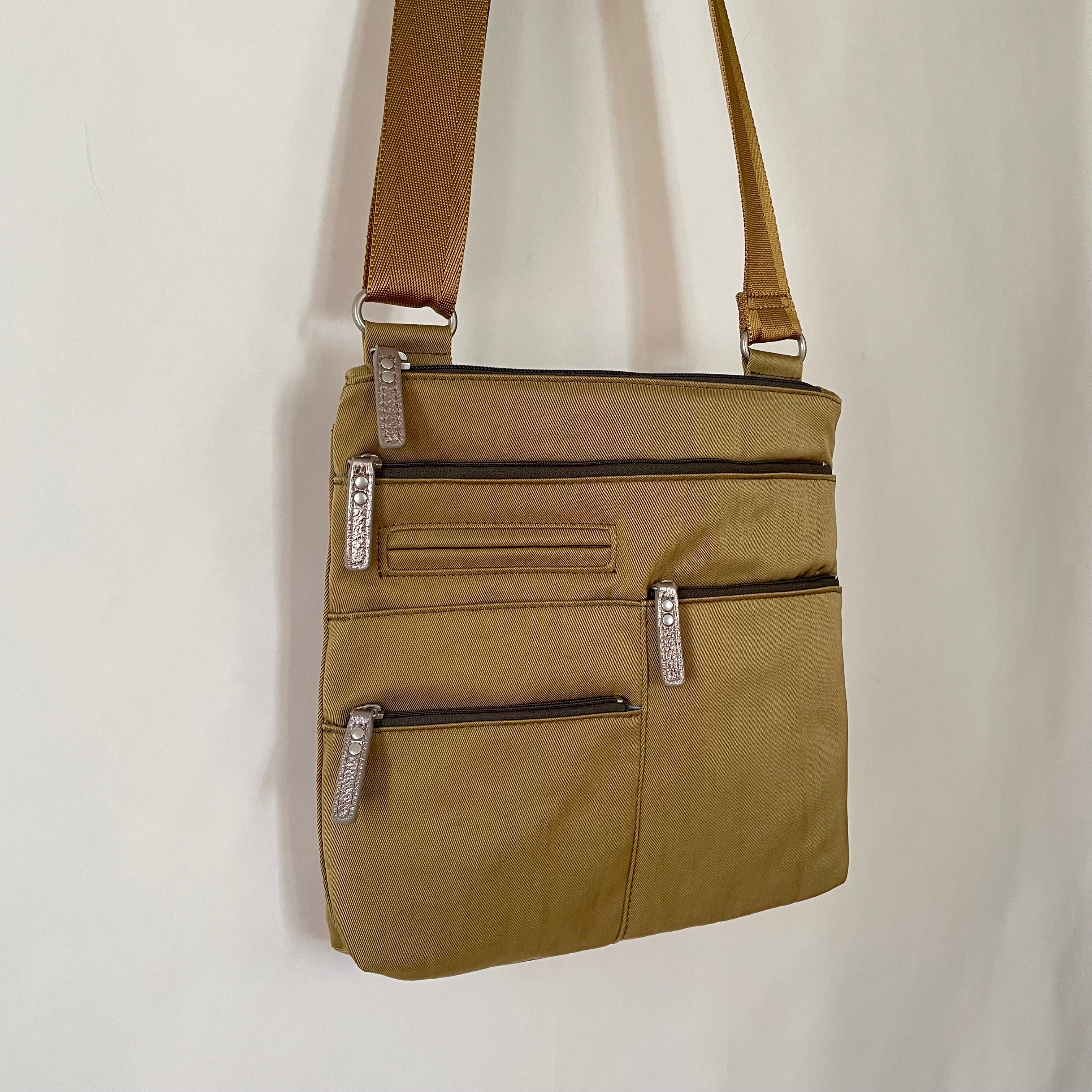 NICO - Ochre x Charcoal | Multi-Pocket Shoulder Bag | Small