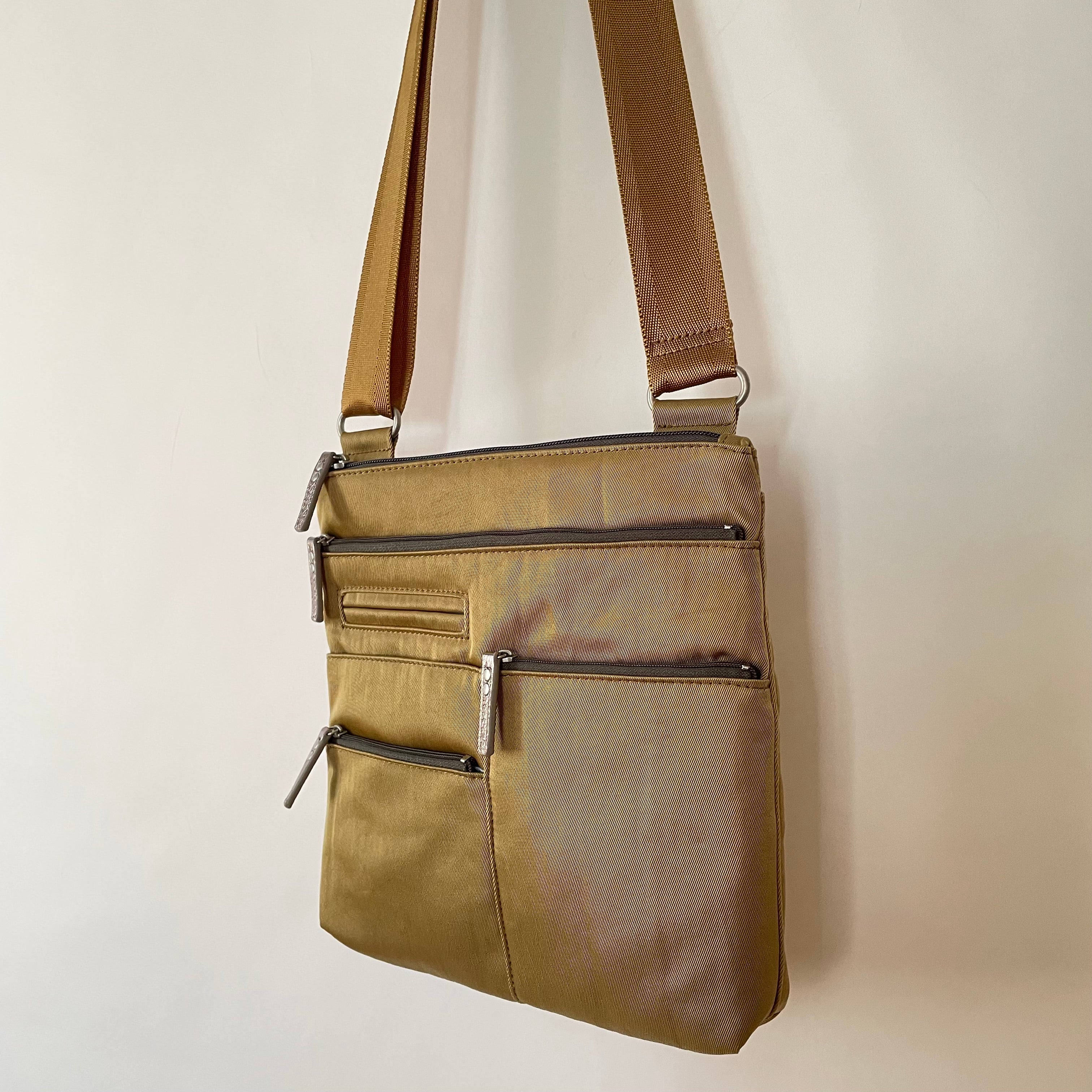 NICO - Ochre x Charcoal | Multi-Pocket Shoulder Bag | Small