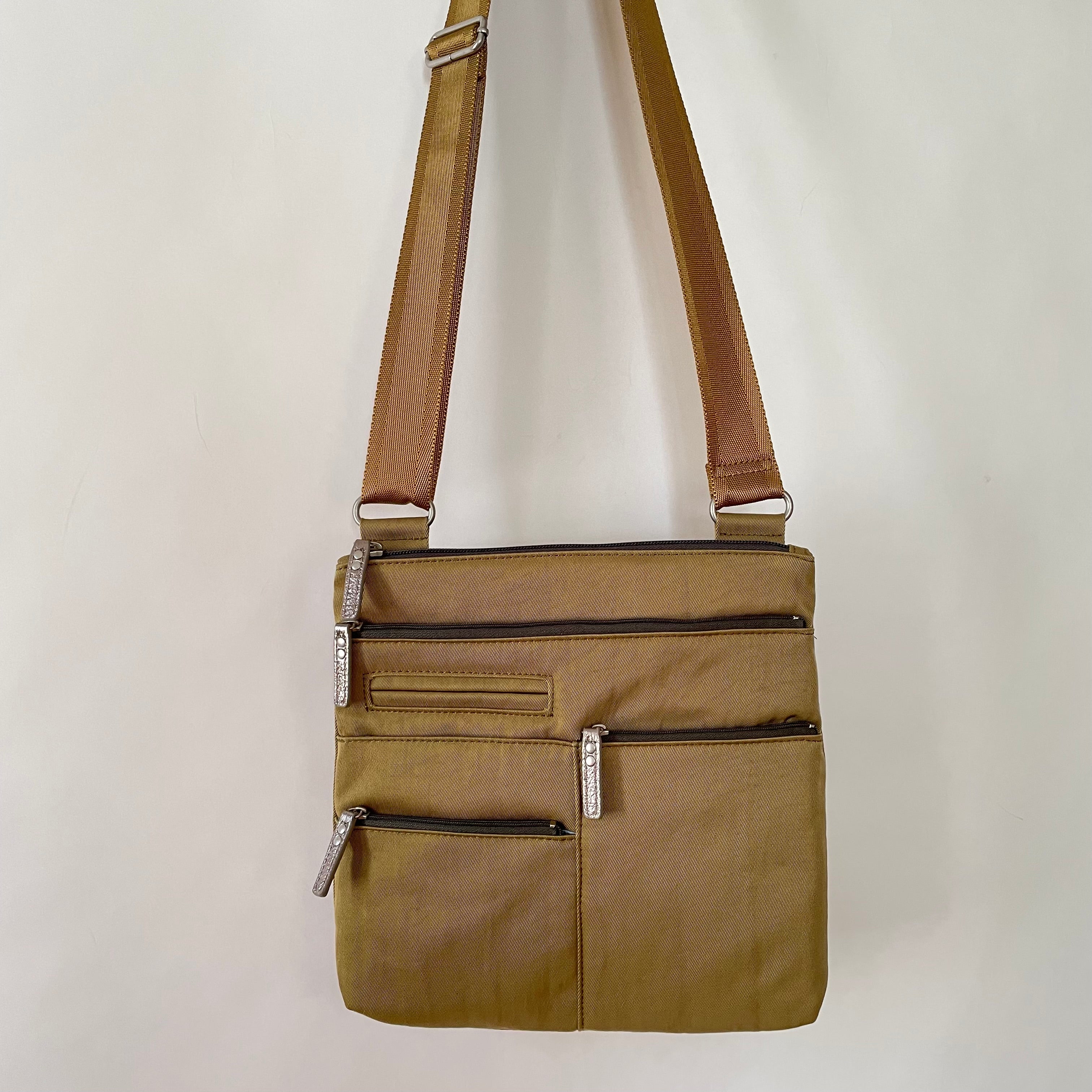 NICO - Ochre x Charcoal | Multi-Pocket Shoulder Bag | Small