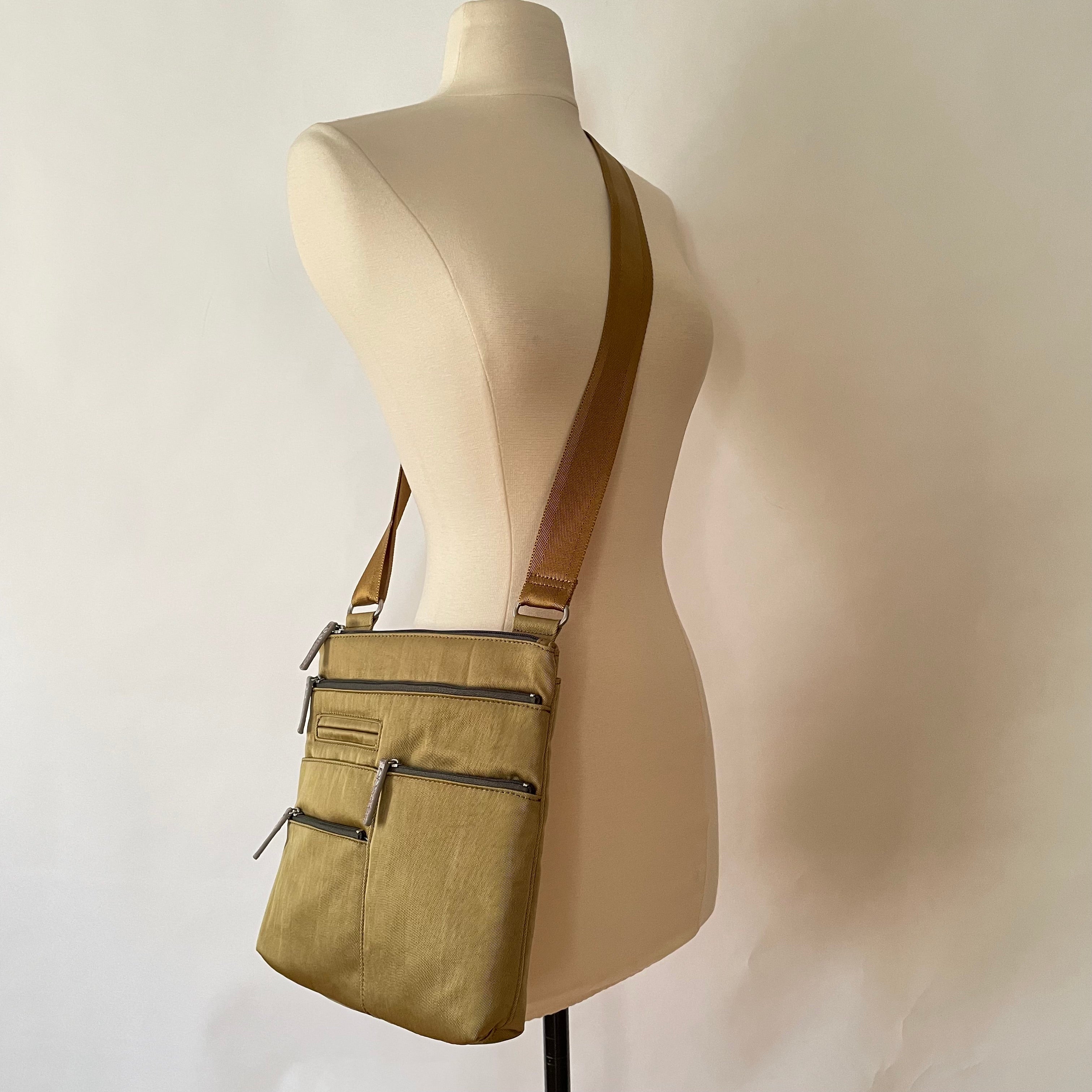 NICO - Ochre x Charcoal | Multi-Pocket Shoulder Bag | Small