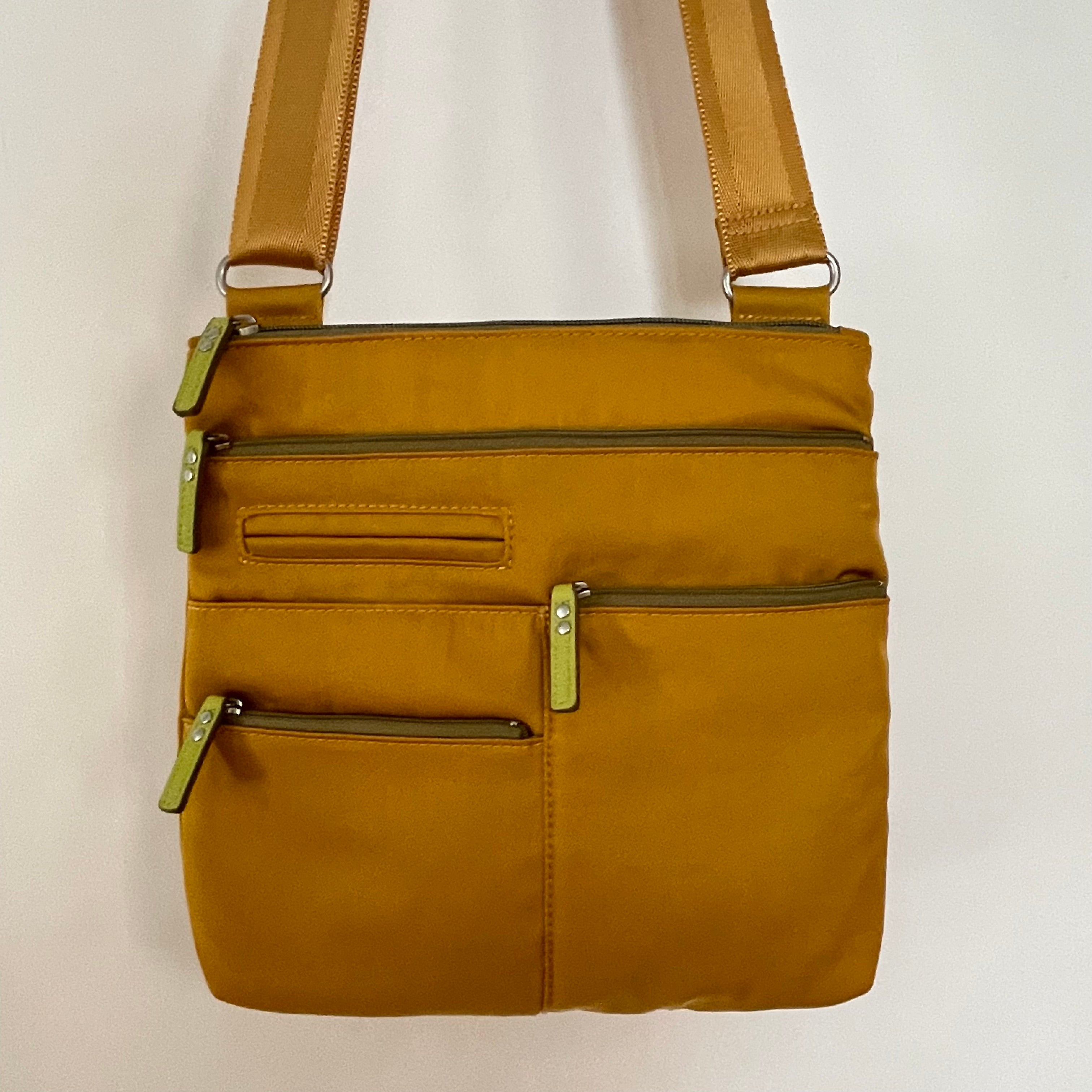 NICO - Canary x Olive | Multi-Pocket Shoulder Bag | Small