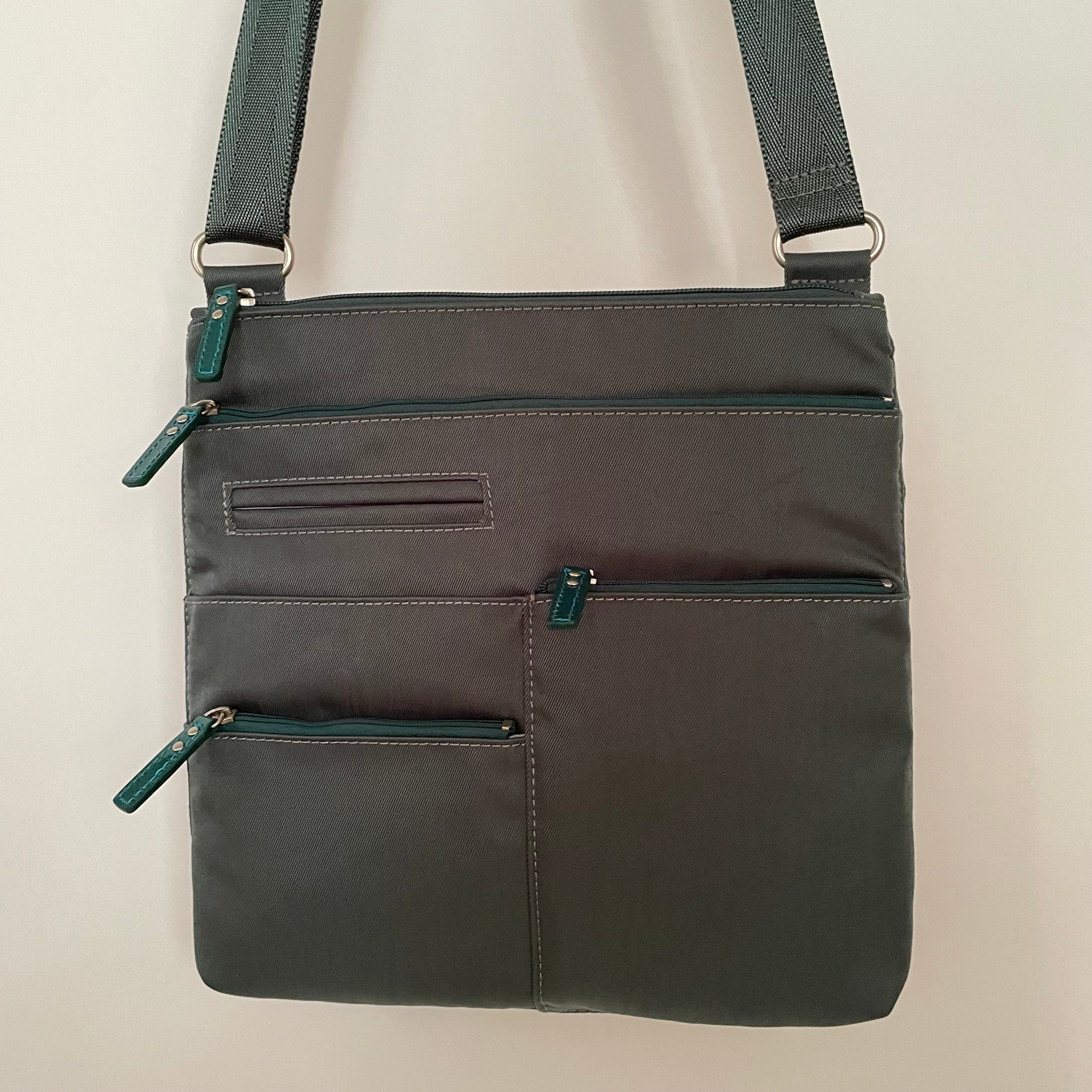 NICO - Sage x Azure | Multi-Pocket Shoulder Bag | Small