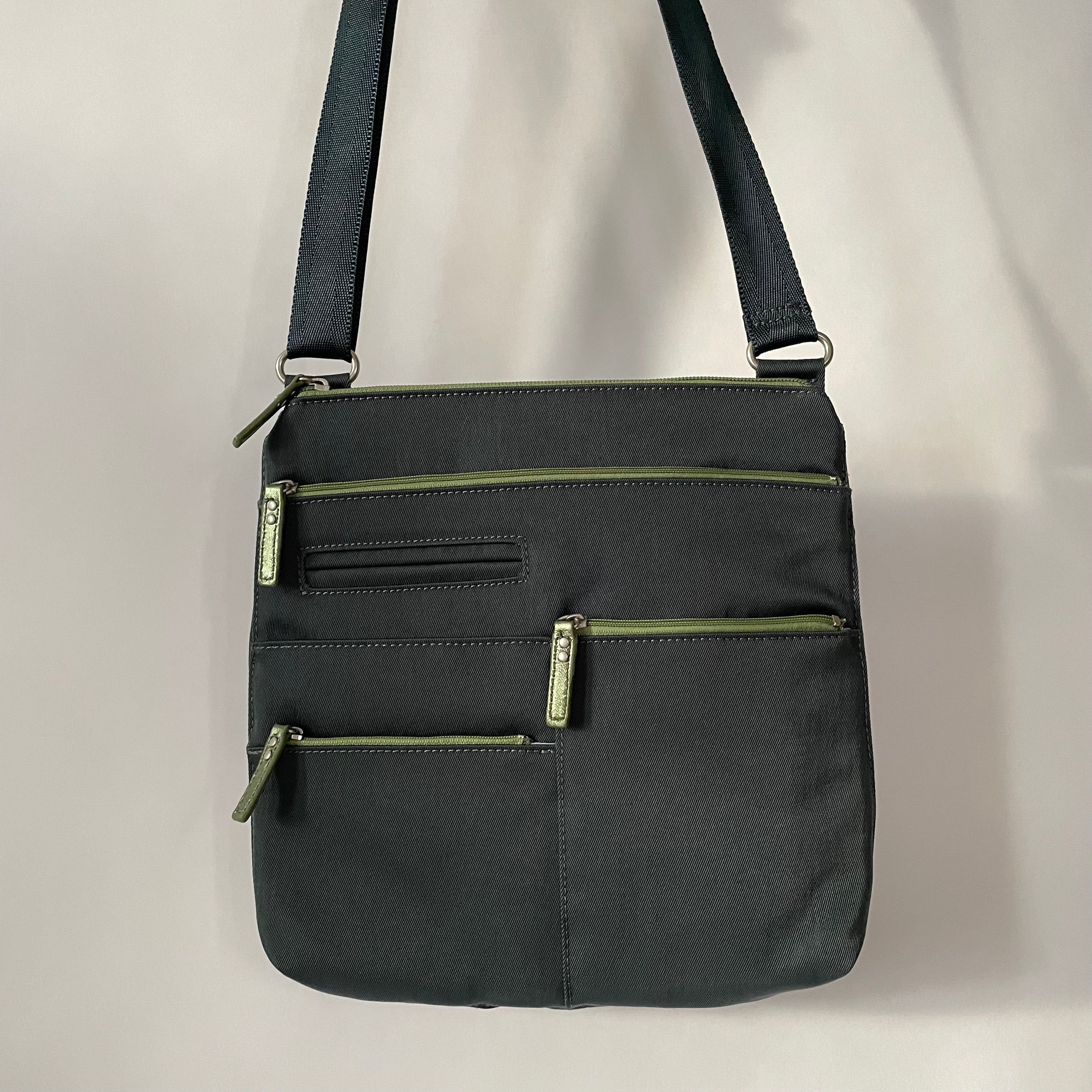 NICO - Deep Sea x Green | Multi-Pocket Shoulder Bag | Small