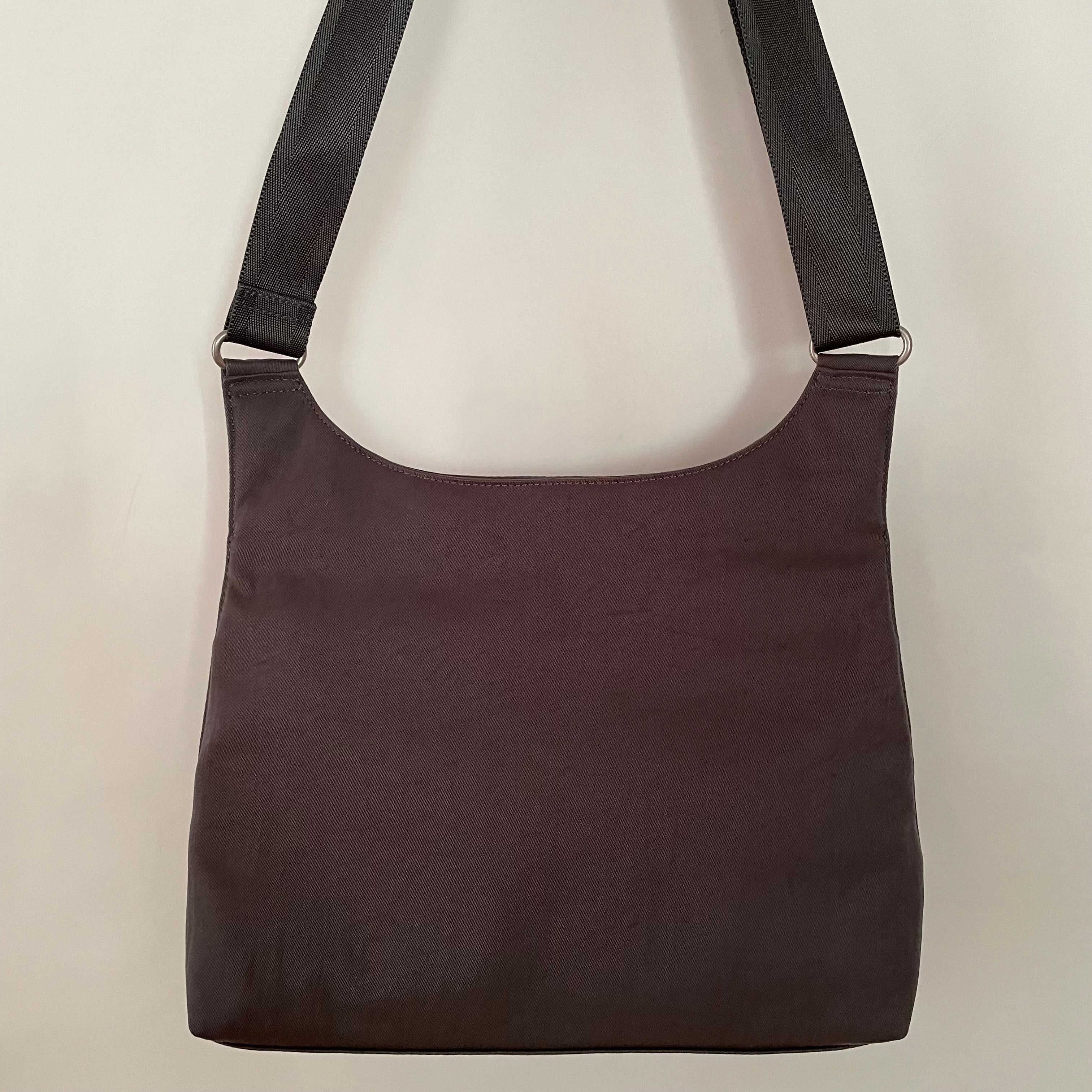 TEELA - Grey x Maroon | Multi-Pocket Shoulder Bag | Medium