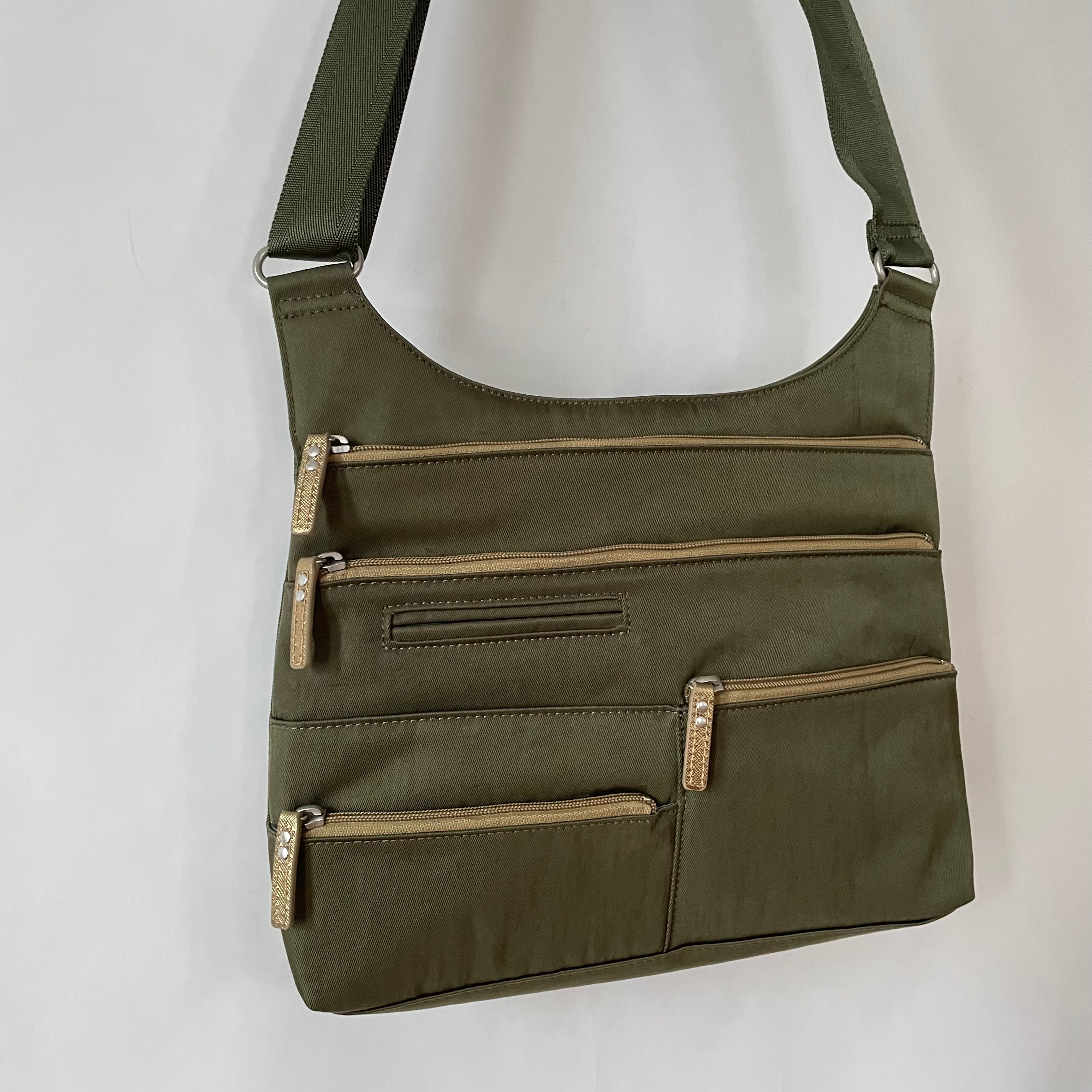 TEELA - Willow x Gold | Multi-Pocket Shoulder Bag | Medium