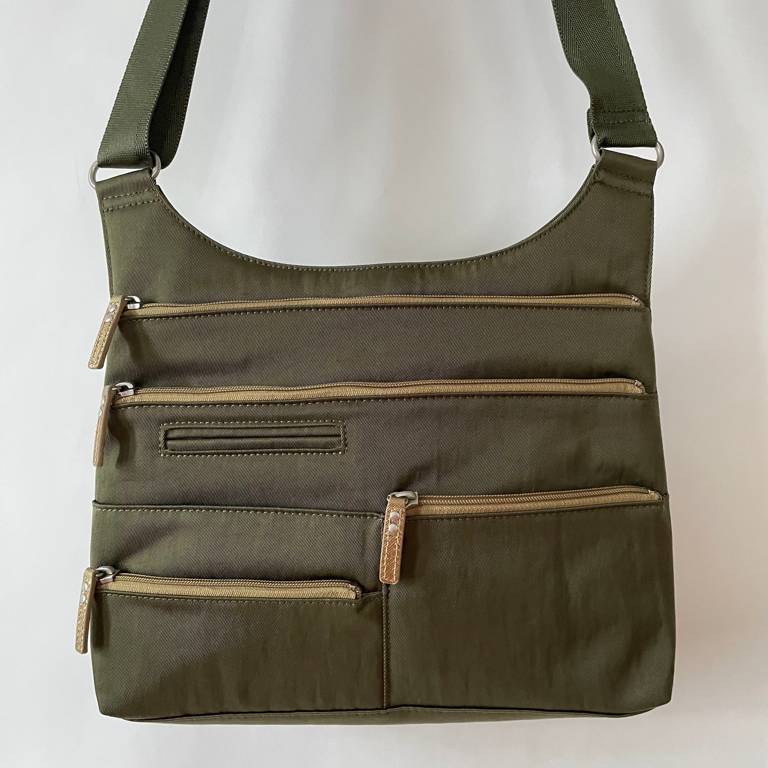 TEELA - Willow x Gold | Multi-Pocket Shoulder Bag | Medium