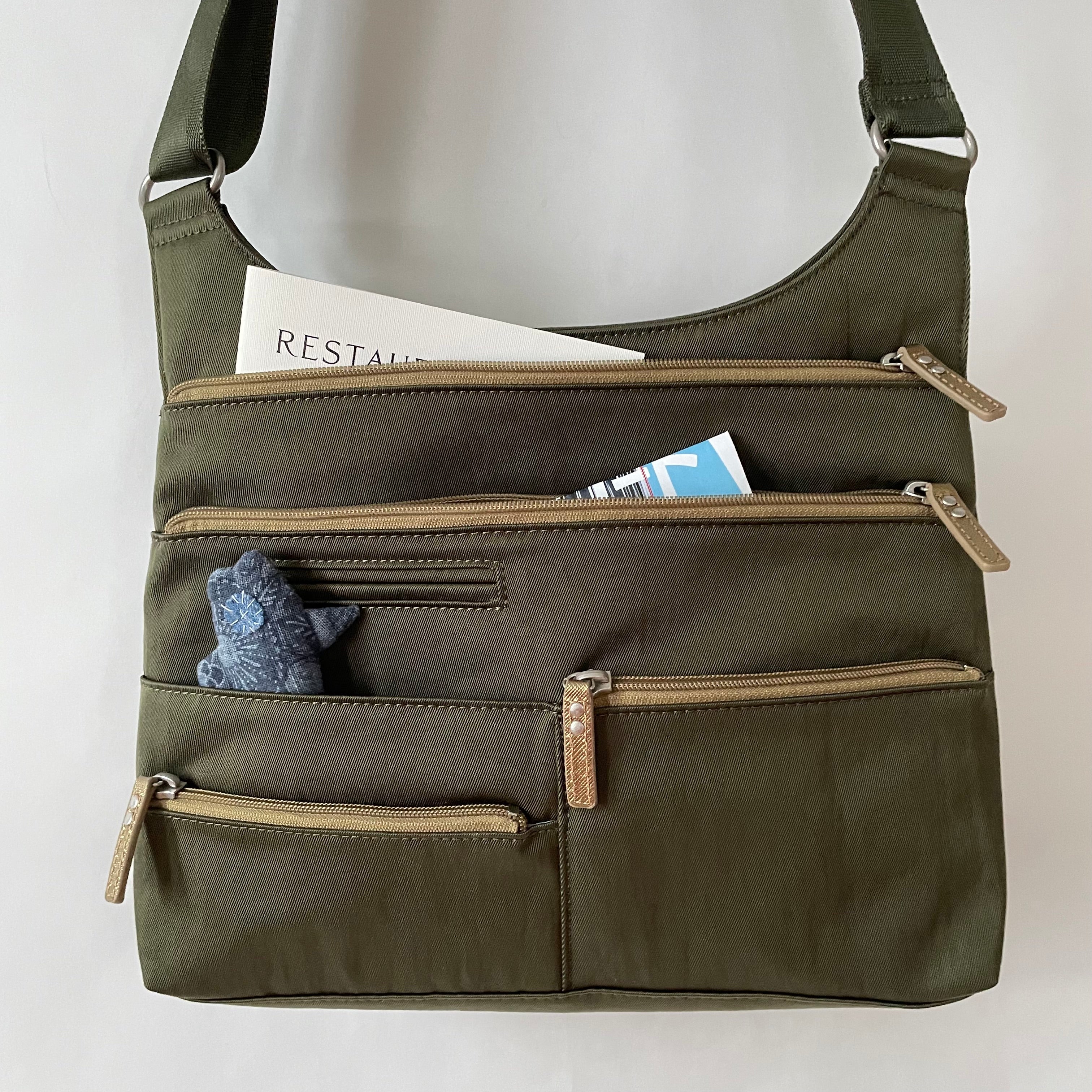 TEELA - Willow x Gold | Multi-Pocket Shoulder Bag | Medium