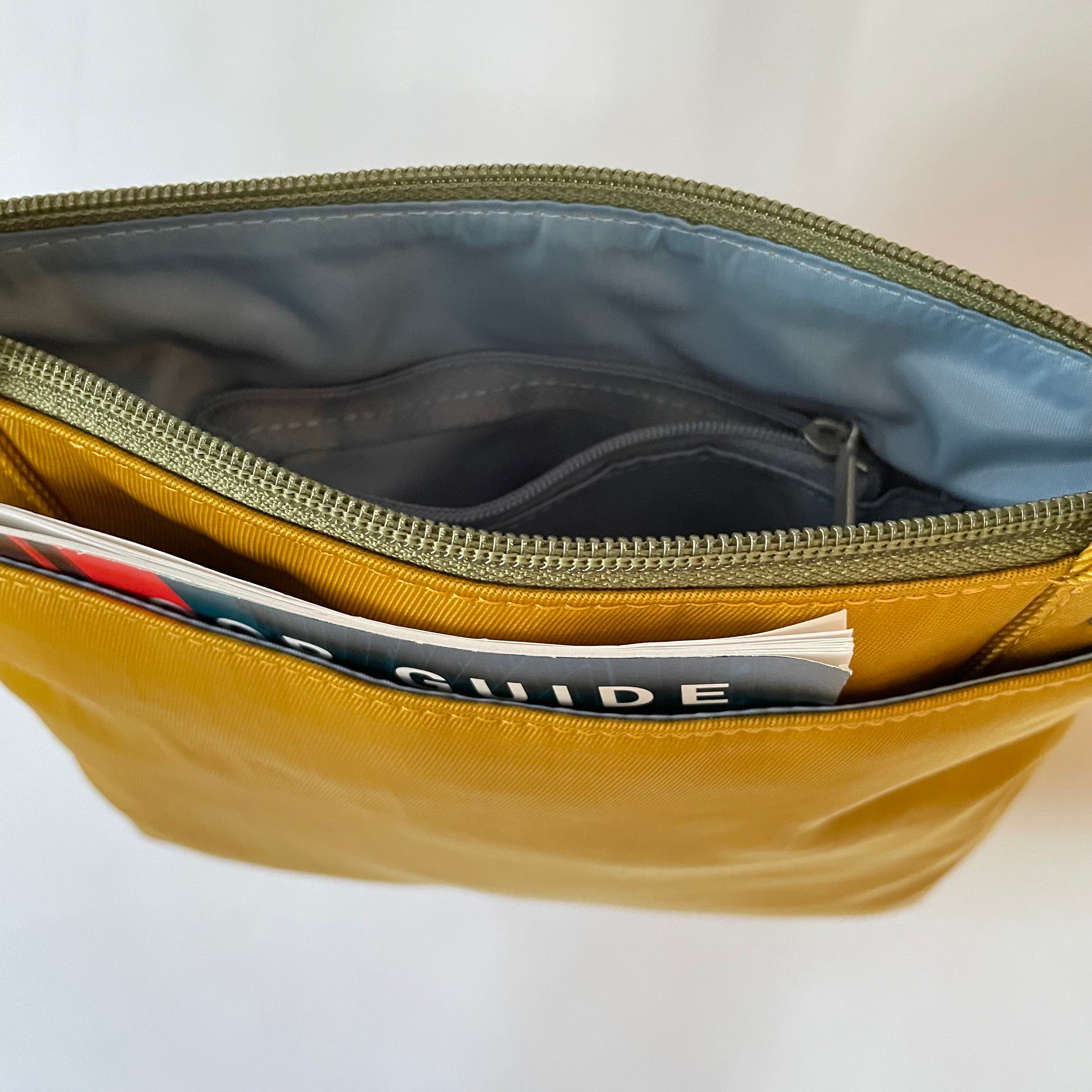 PETE - Canary x Olive | Multi-Pocket Shoulder Bag | Mini