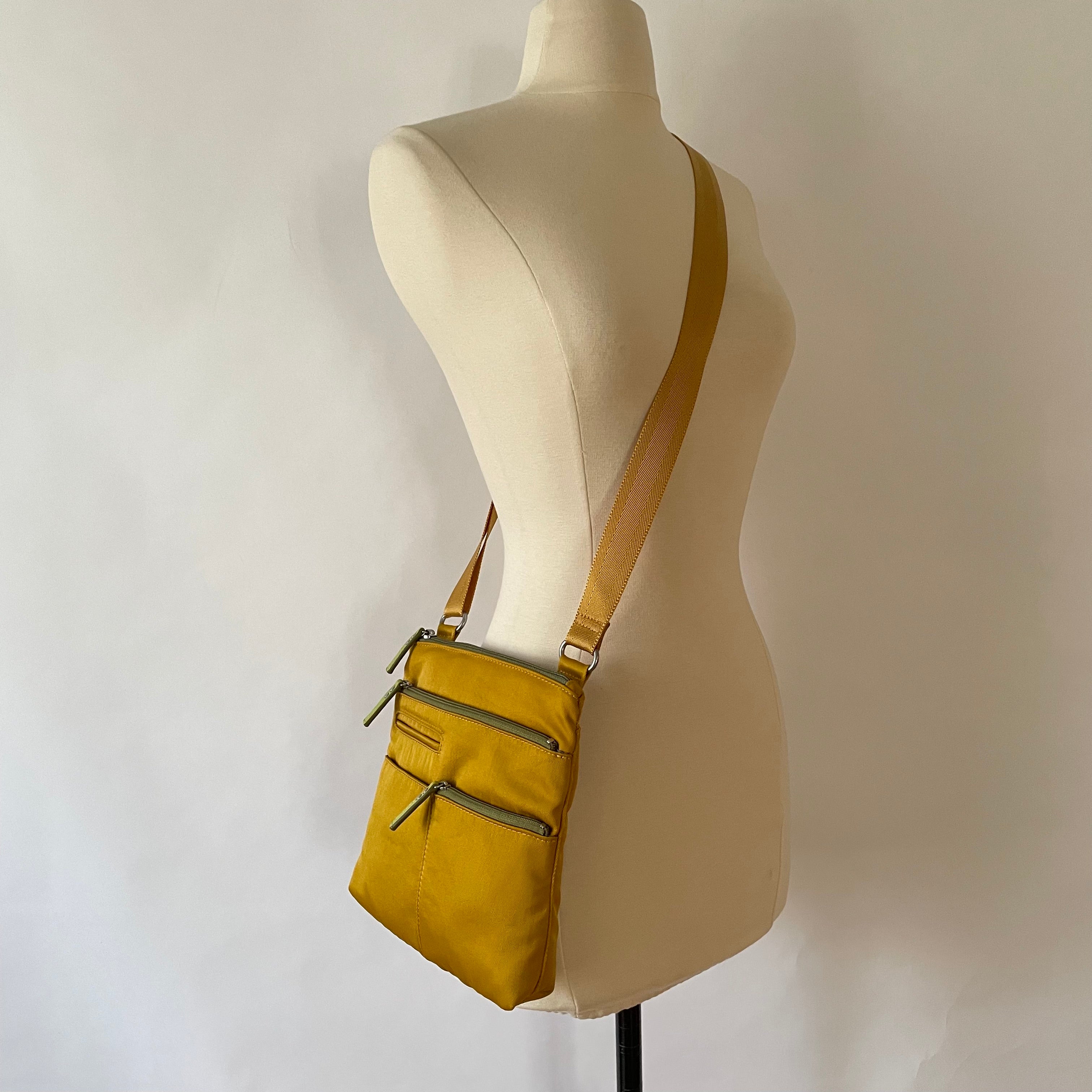 PETE - Canary x Olive | Multi-Pocket Shoulder Bag | Mini