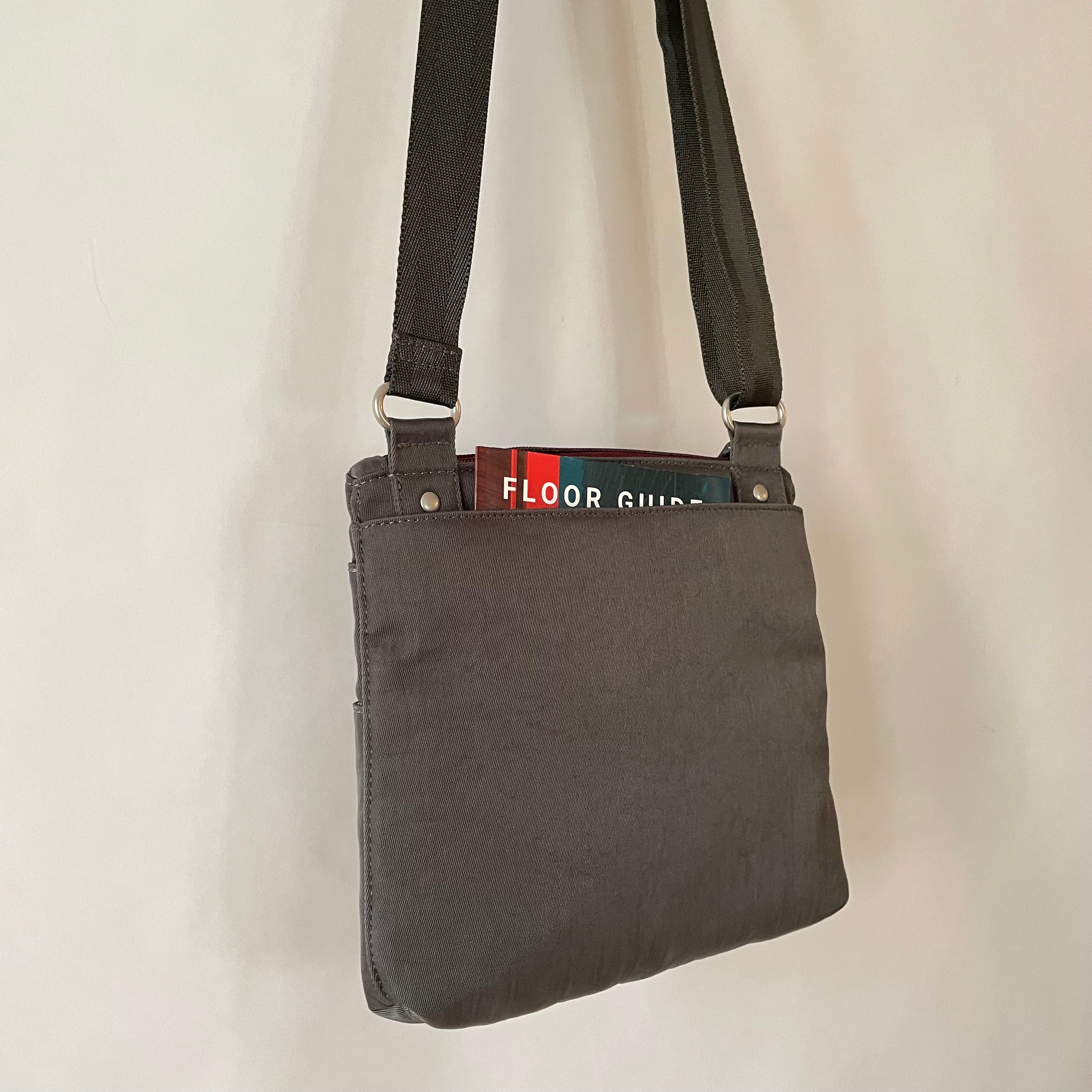 PETE - Grey x Maroon | Multi-Pocket Shoulder Bag | Mini