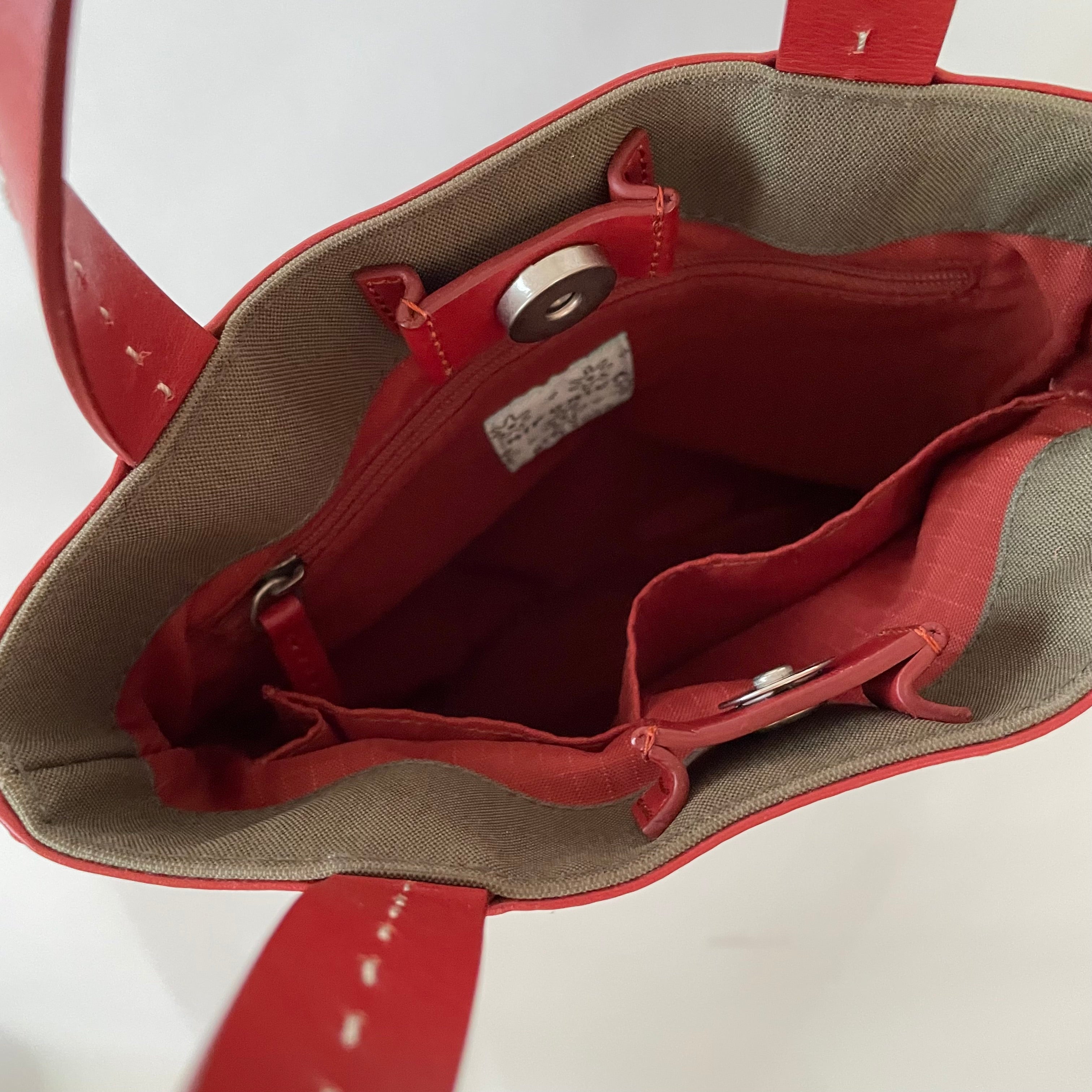 Premium Collection | Khaki Nylon x Brick Leather Print on Leather Applique