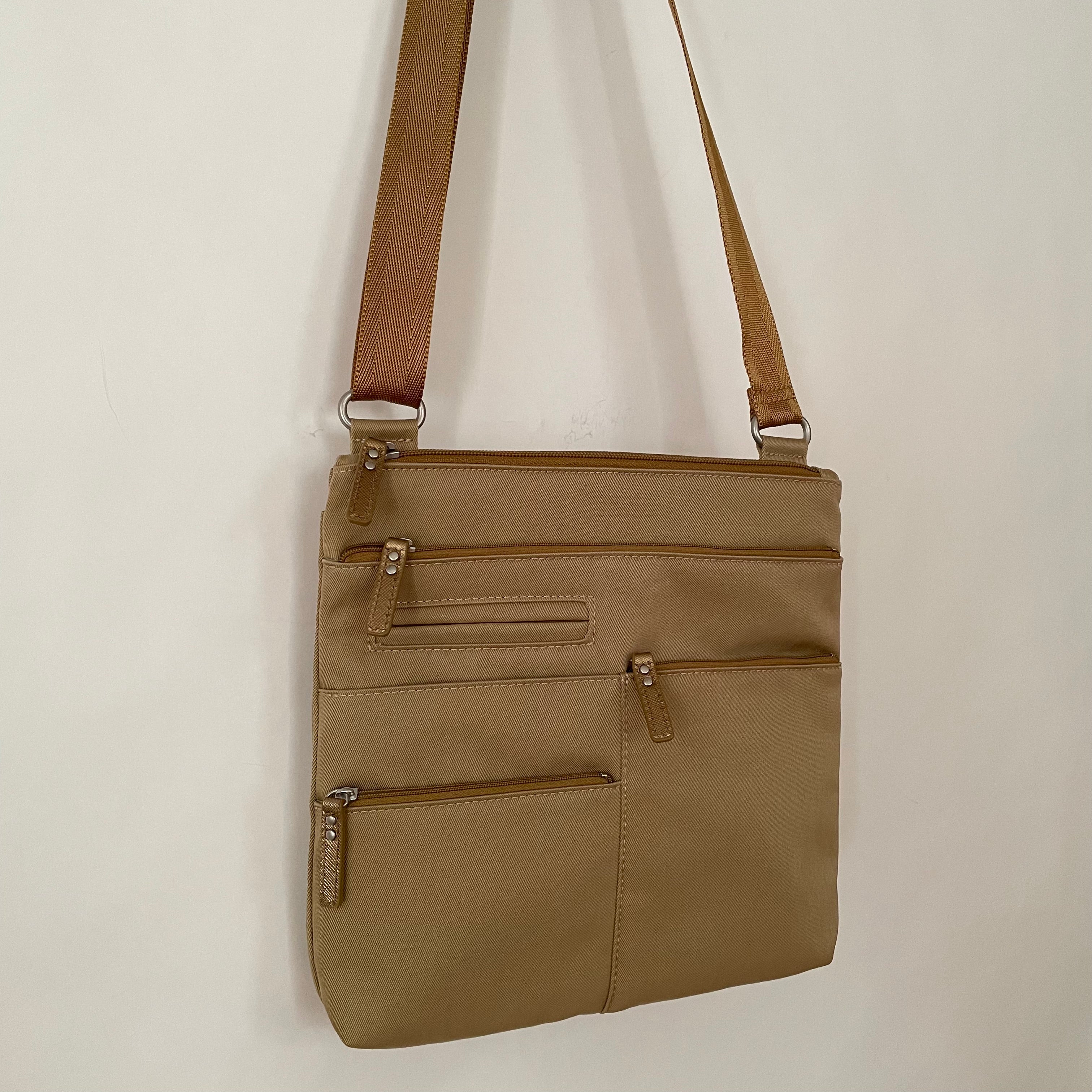 NICO - Rattan x Gold | Multi-Pocket Shoulder Bag | Small