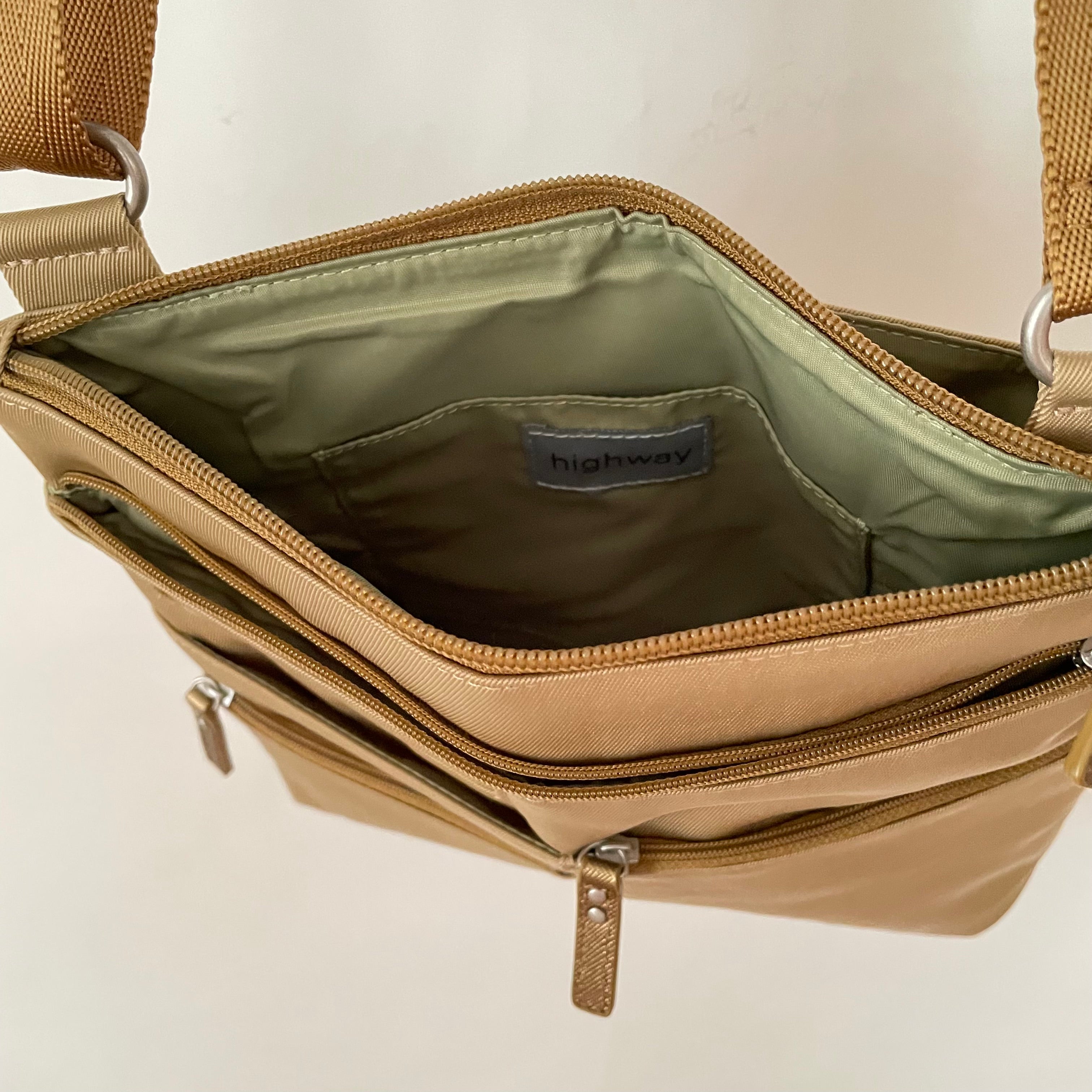 NICO - Rattan x Gold | Multi-Pocket Shoulder Bag | Small