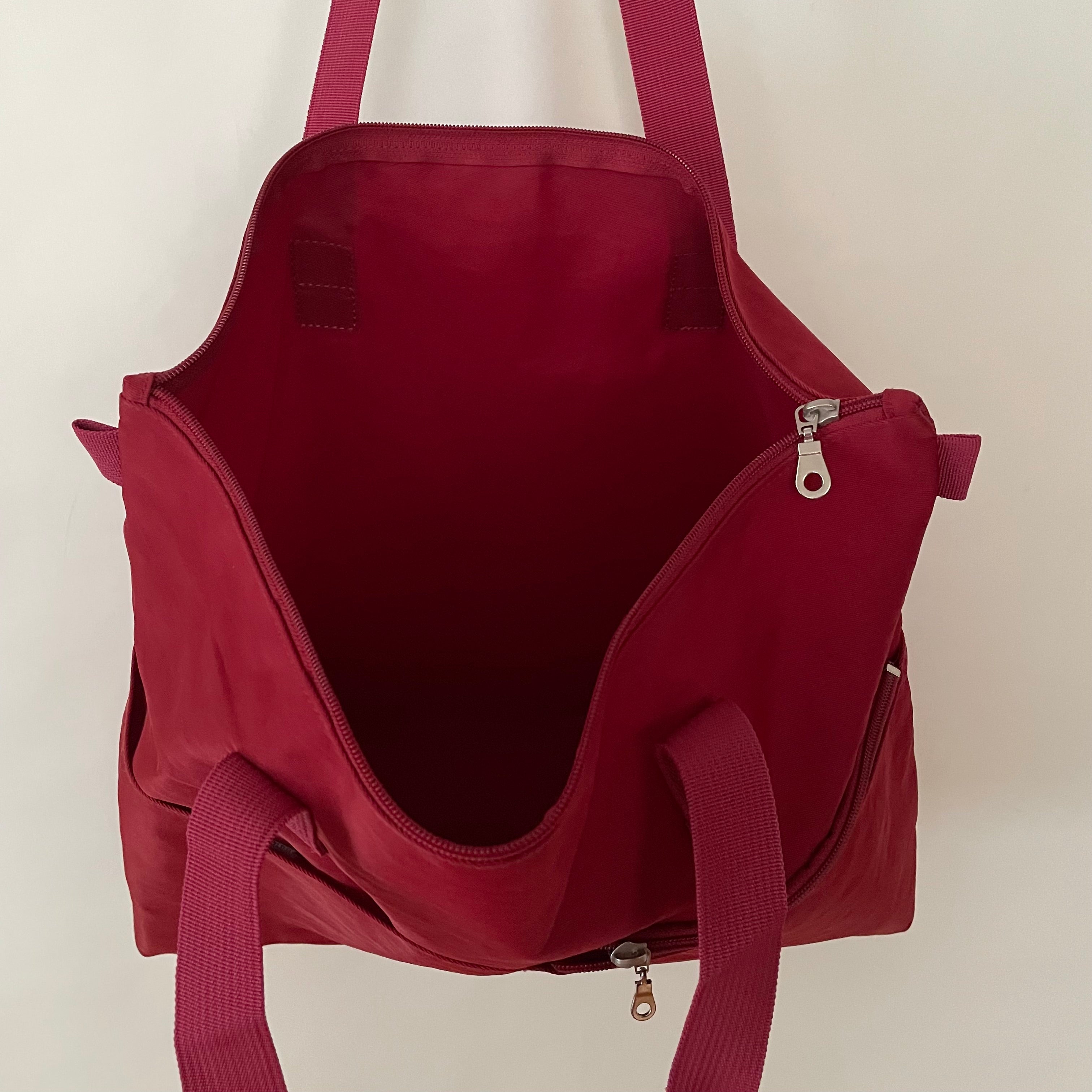 TANIA - Nylon Tote Bag | Dark Red