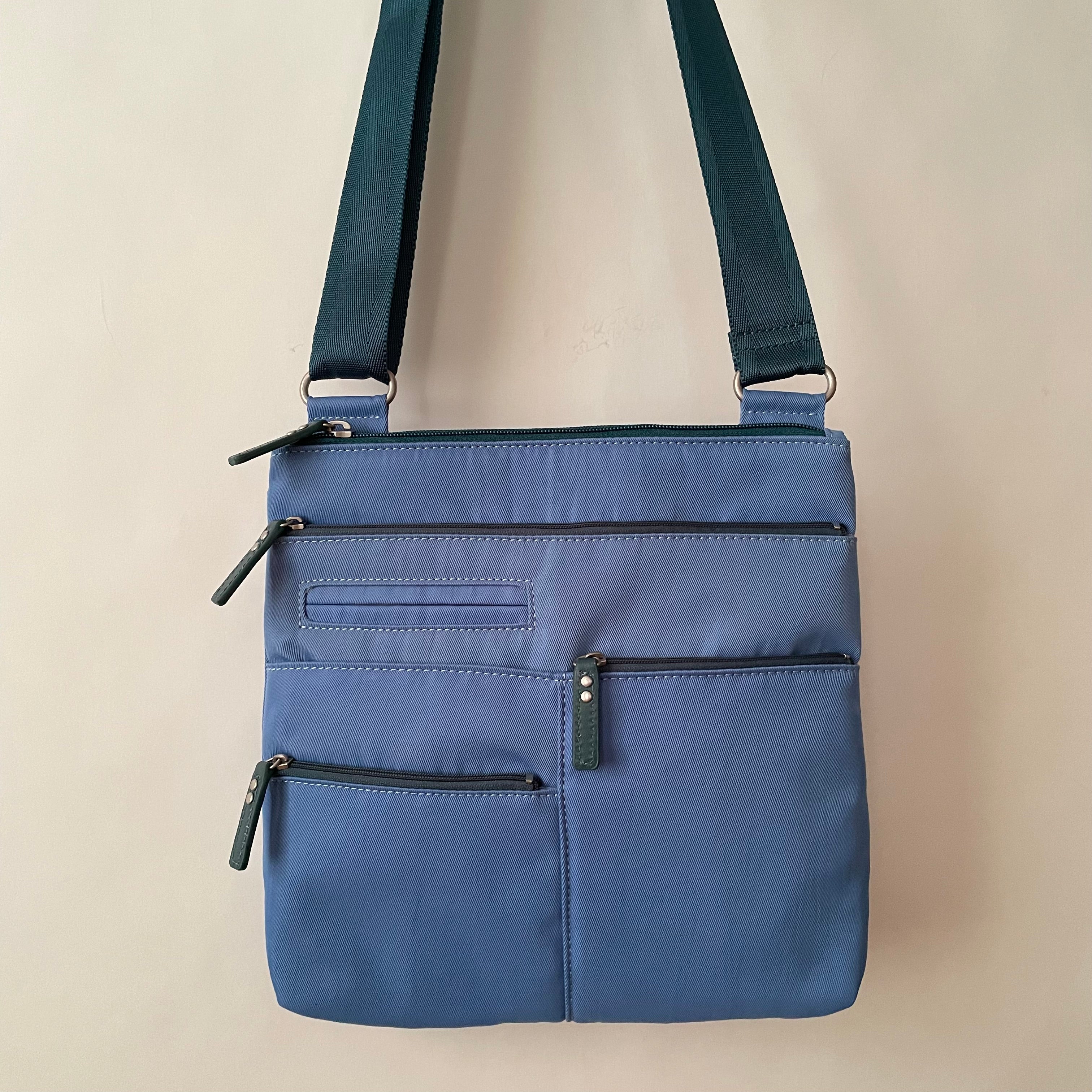 NICO - Coastal Blue x Azure | Multi-Pocket Shoulder Bag | Small