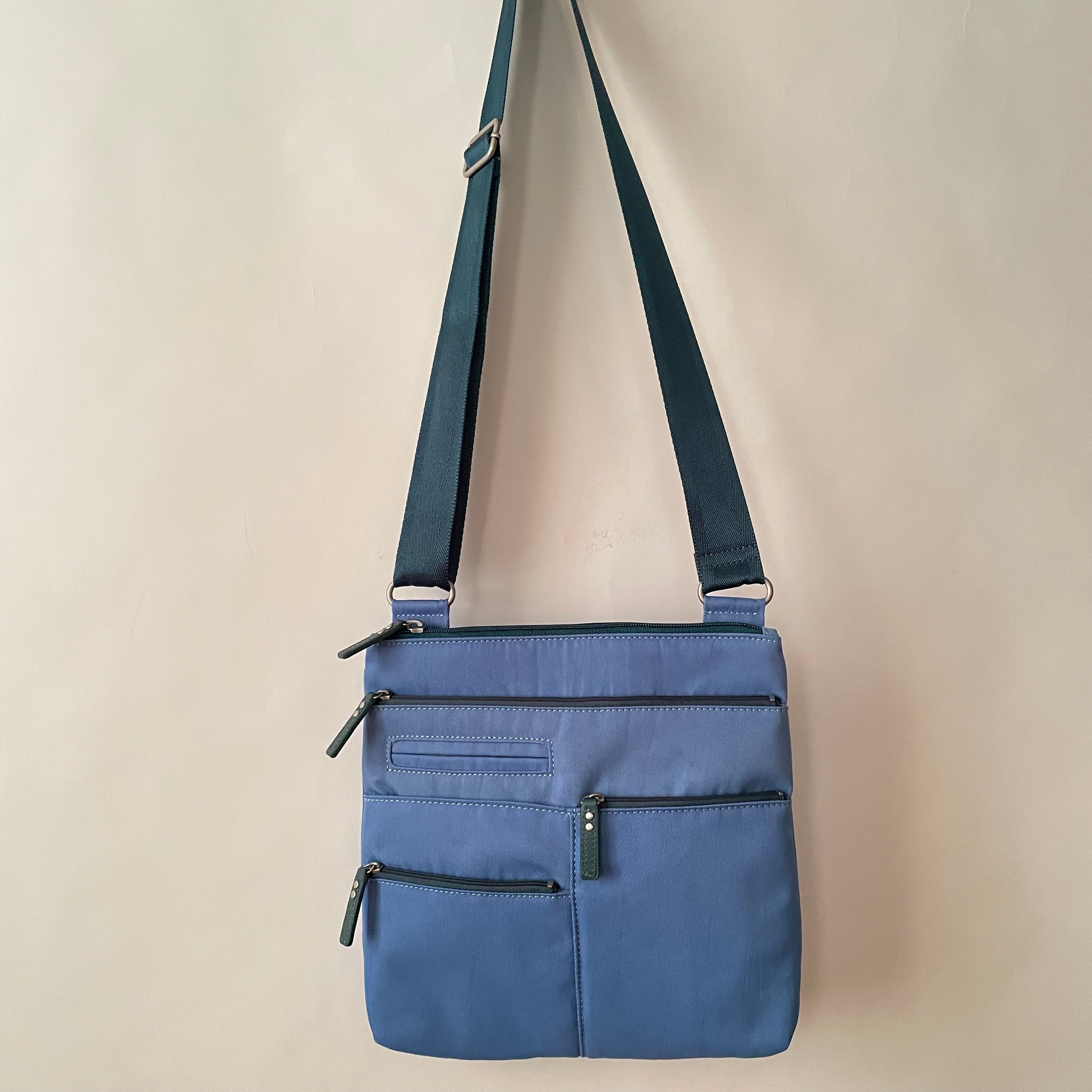 NICO - Coastal Blue x Azure | Multi-Pocket Shoulder Bag | Small