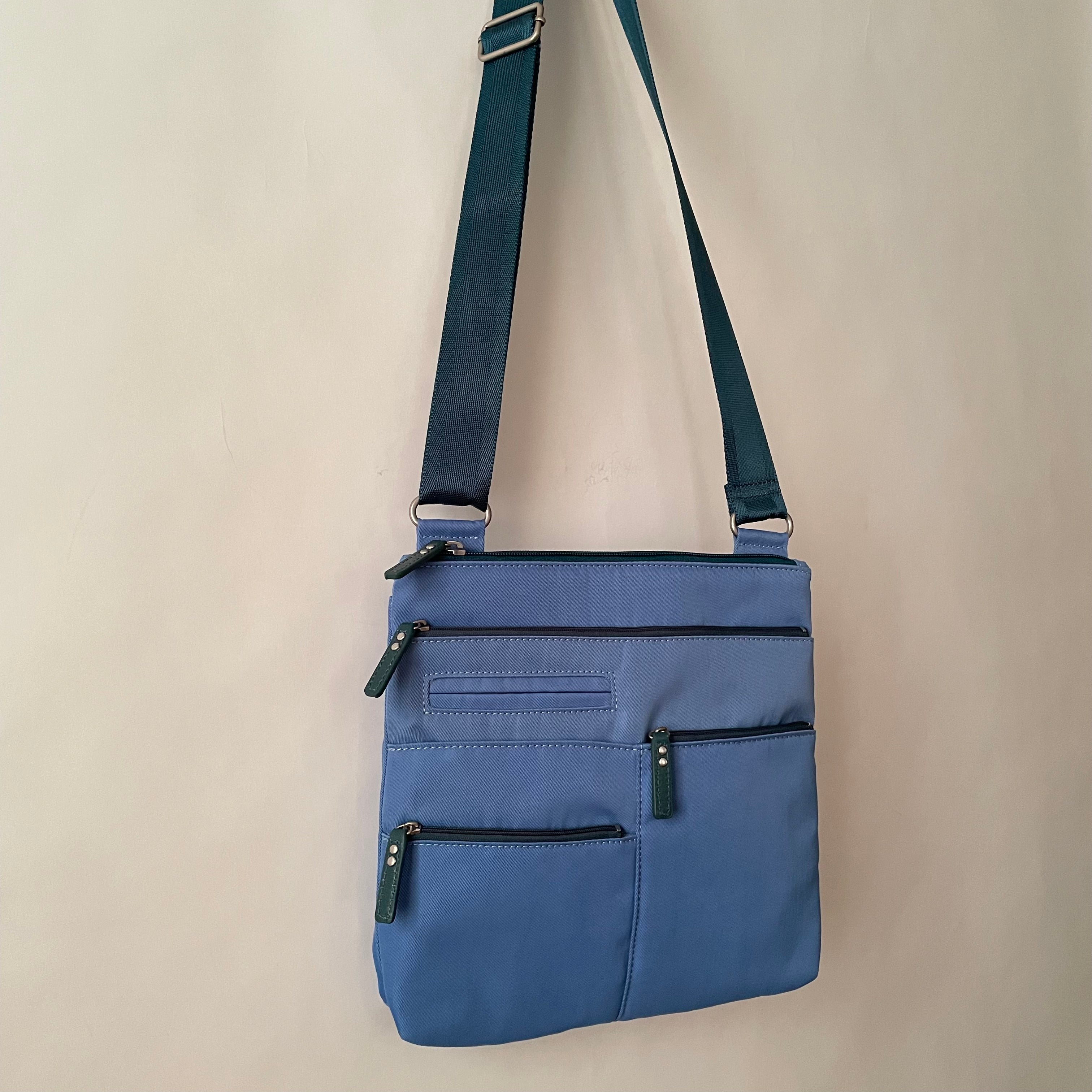 NICO - Coastal Blue x Azure | Multi-Pocket Shoulder Bag | Small