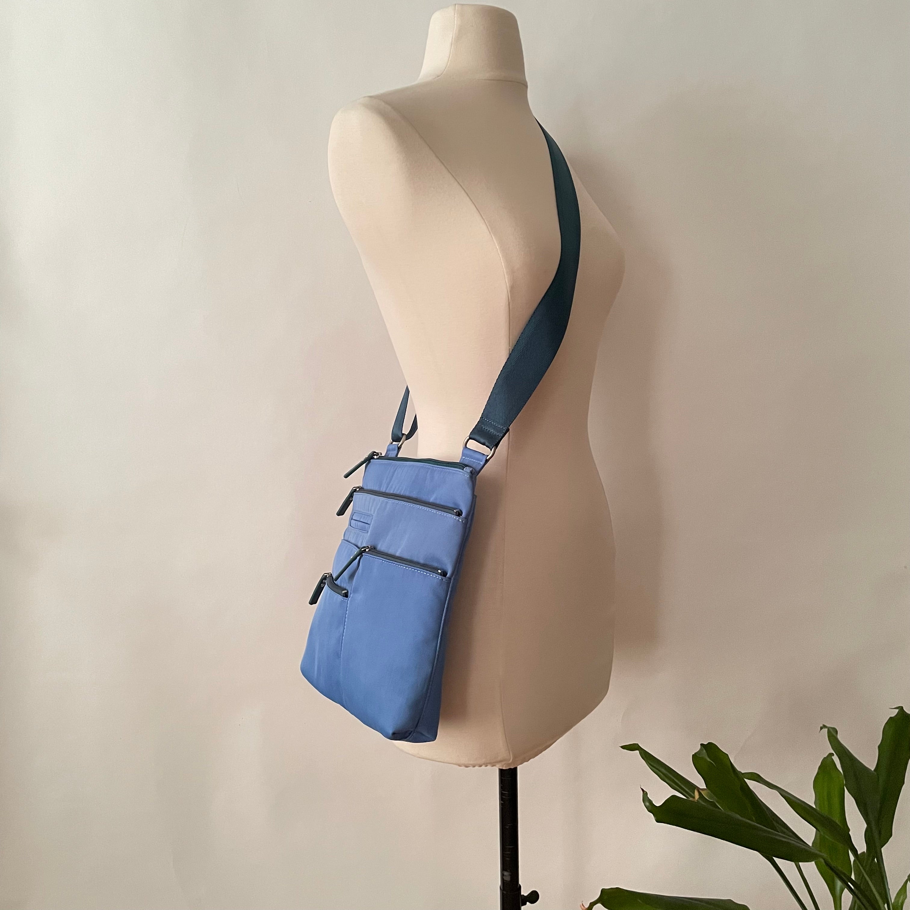 NICO - Coastal Blue x Azure | Multi-Pocket Shoulder Bag | Small