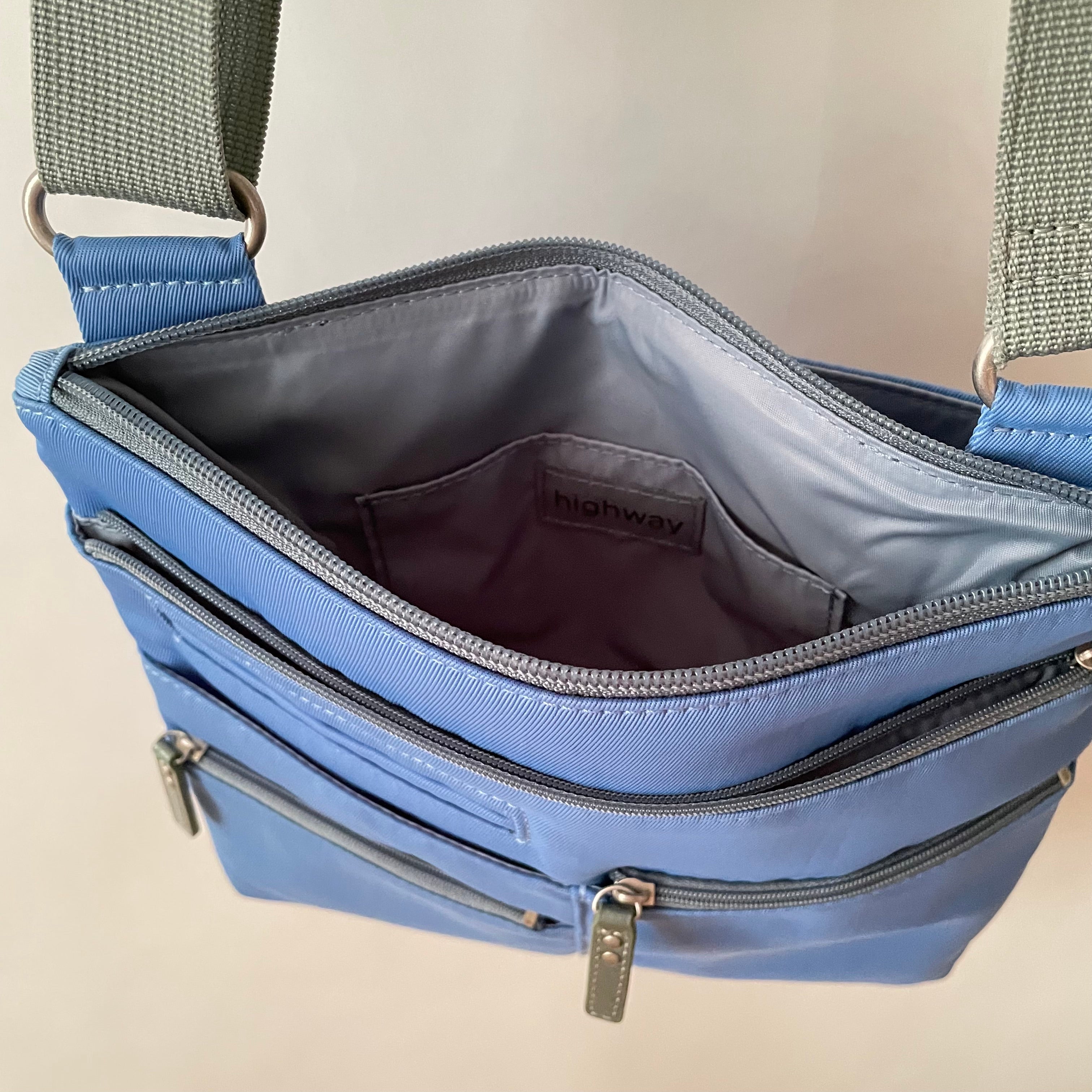 NICO - Coastal Blue x Sage | Multi-Pocket Shoulder Bag | Small