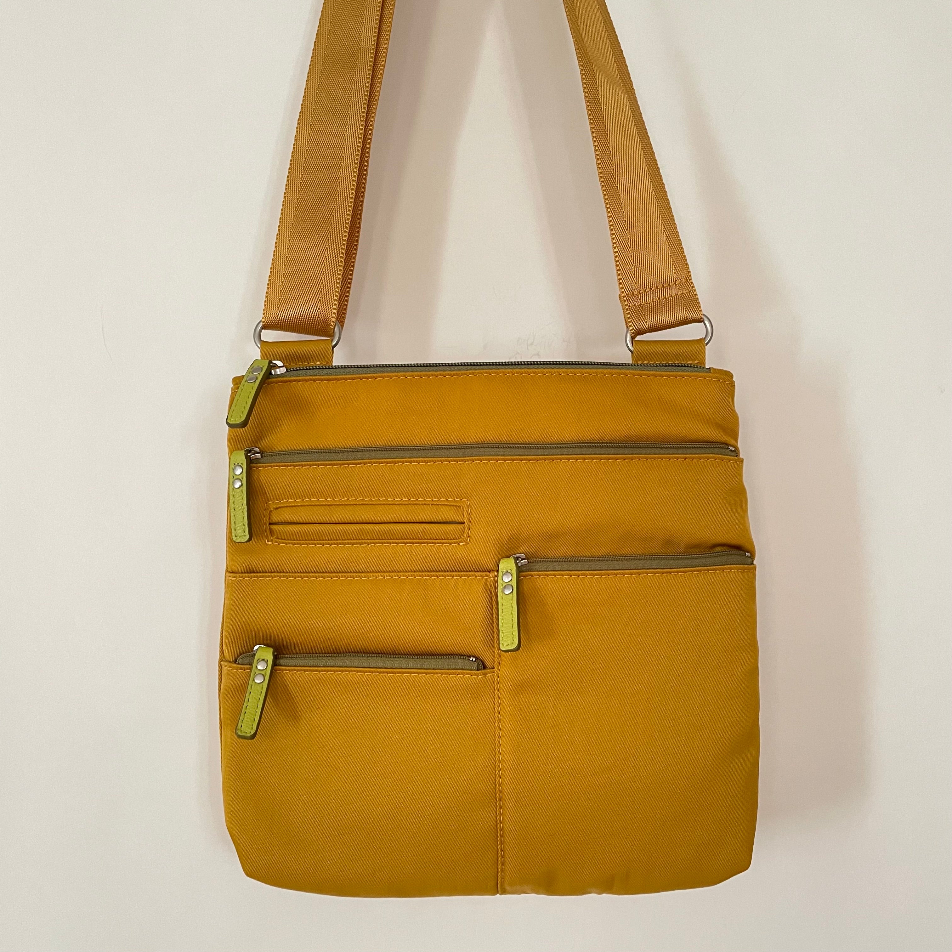 NICO - Canary x Olive | Multi-Pocket Shoulder Bag | Small