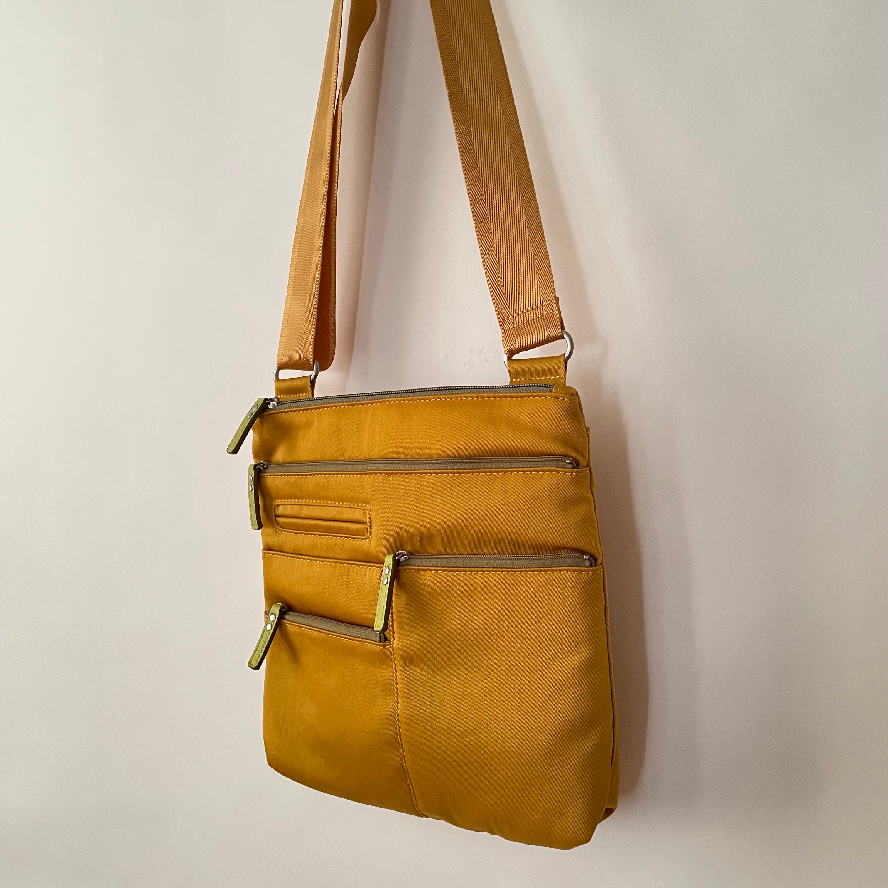 NICO - Canary x Olive | Multi-Pocket Shoulder Bag | Small