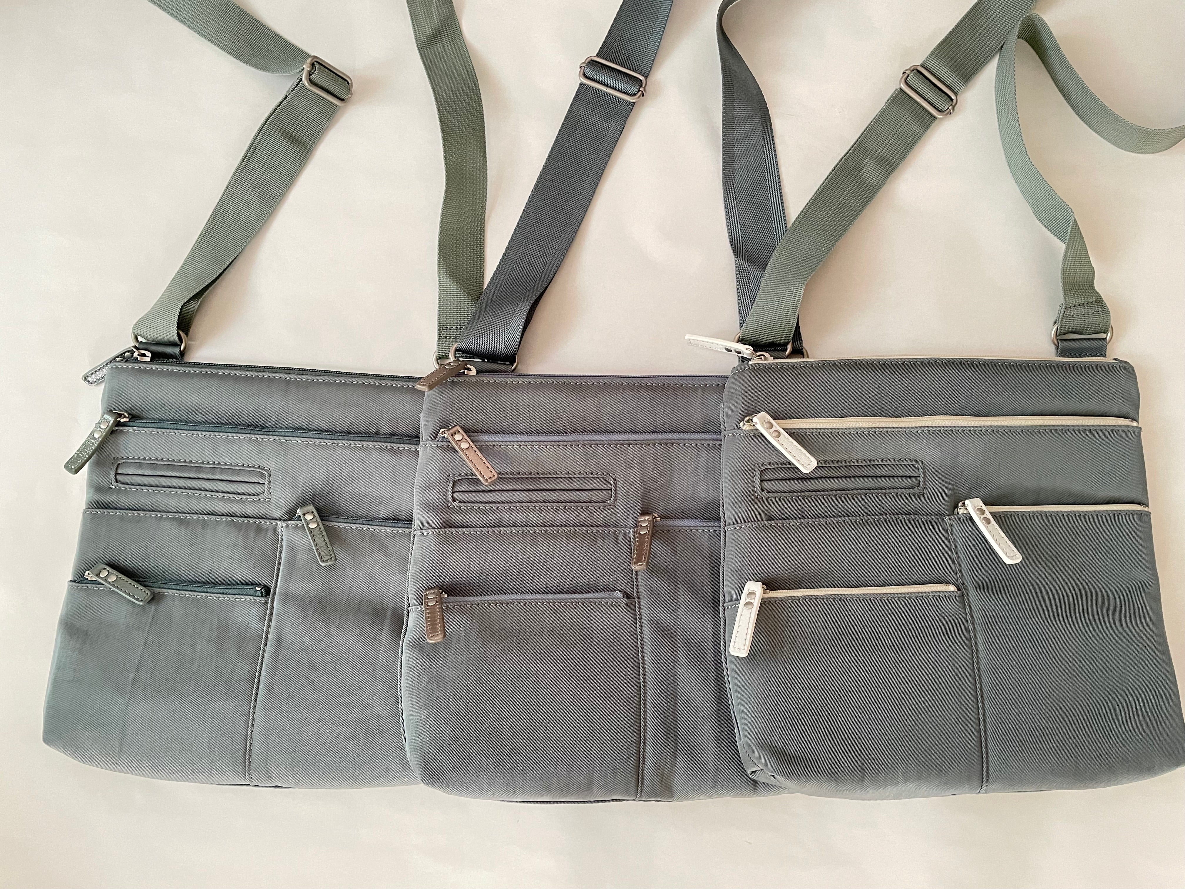 NICO - Mist x White | Multi-Pocket Shoulder Bag | Small