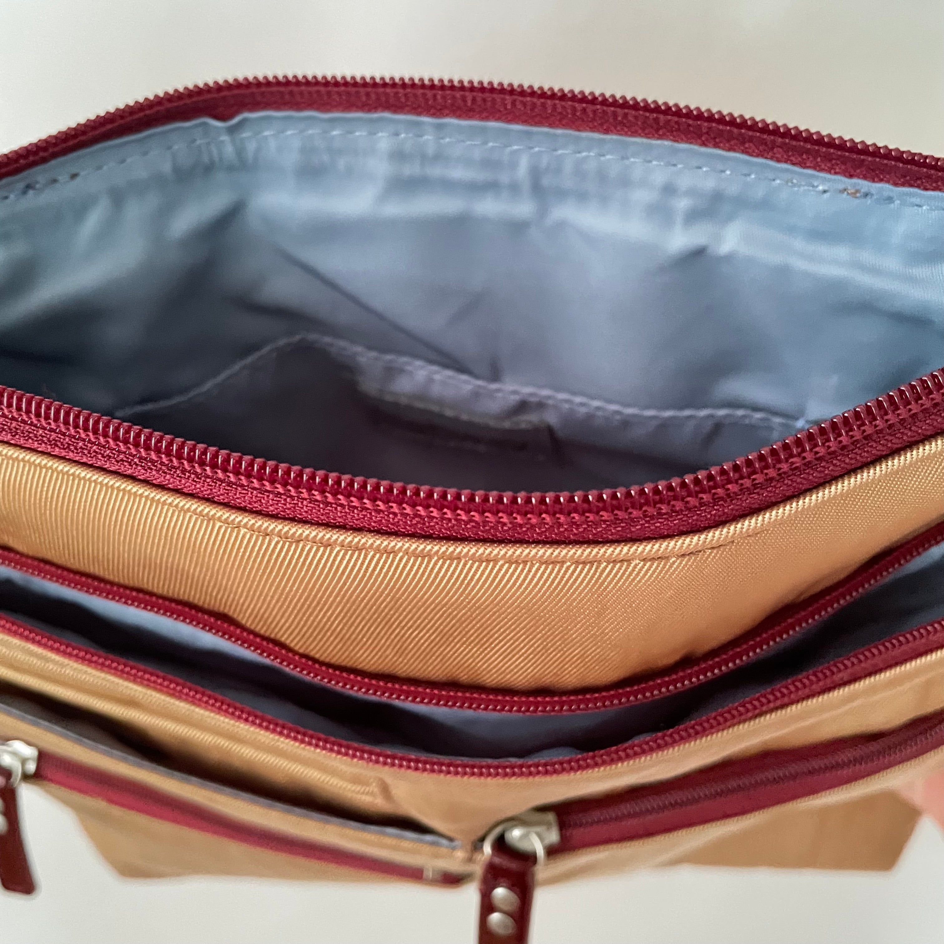 NICO - Rattan x Red | Multi-Pocket Shoulder Bag | Small